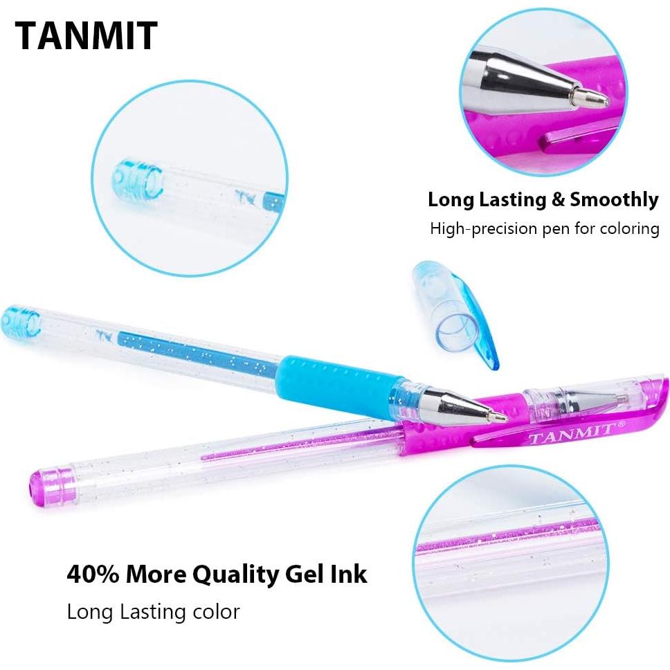 Set de 33 Bolígrafos de Gel Brillantes TANMIT - Multicolor
