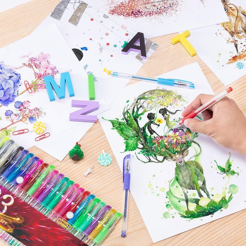 Set de 33 Bolígrafos de Gel Brillantes TANMIT - Multicolor