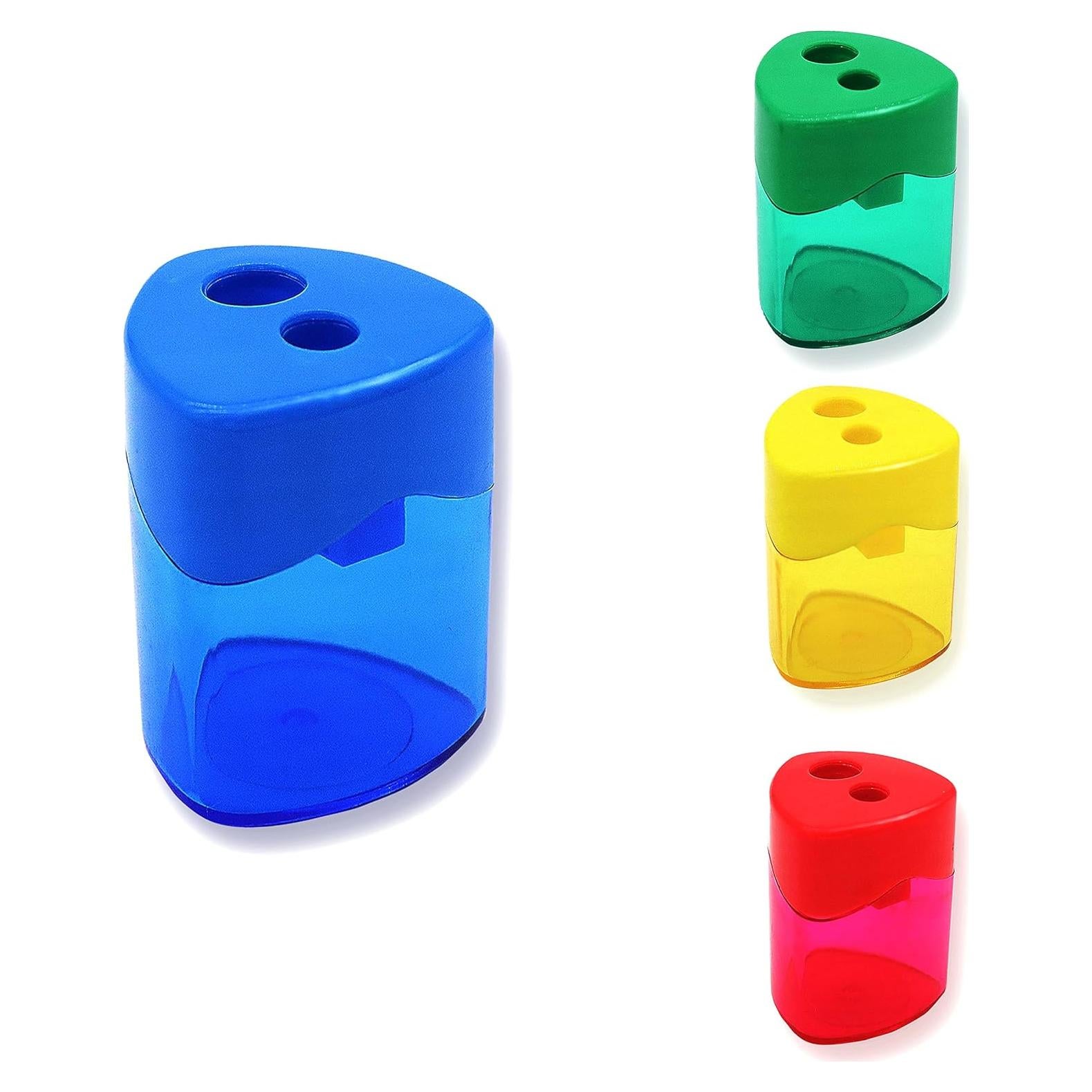 Afilador de lápices manual Sonuimy, 4 Pcs, doble orificio