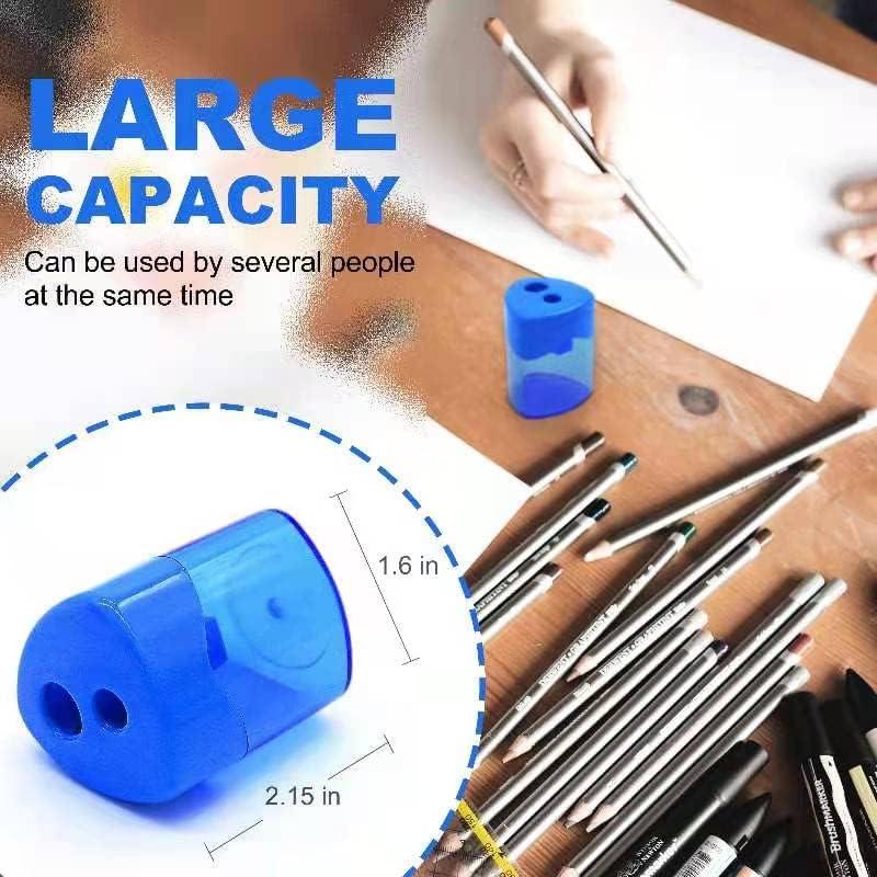 Afilador de lápices manual Sonuimy, 4 Pcs, doble orificio