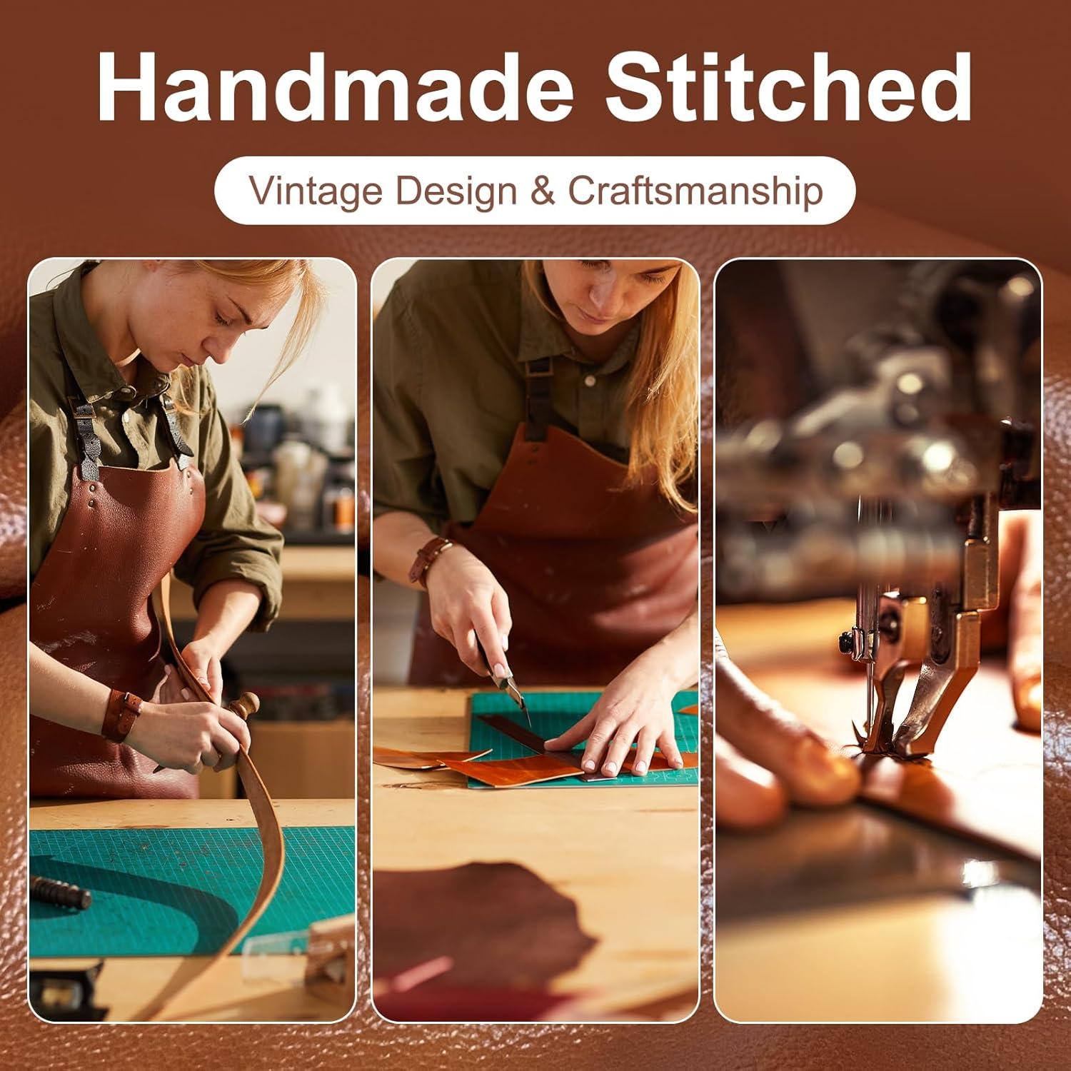 Marcadores de Piel PU MIXVOVA, 6 Pcs, Clásicos y Hechos a Mano