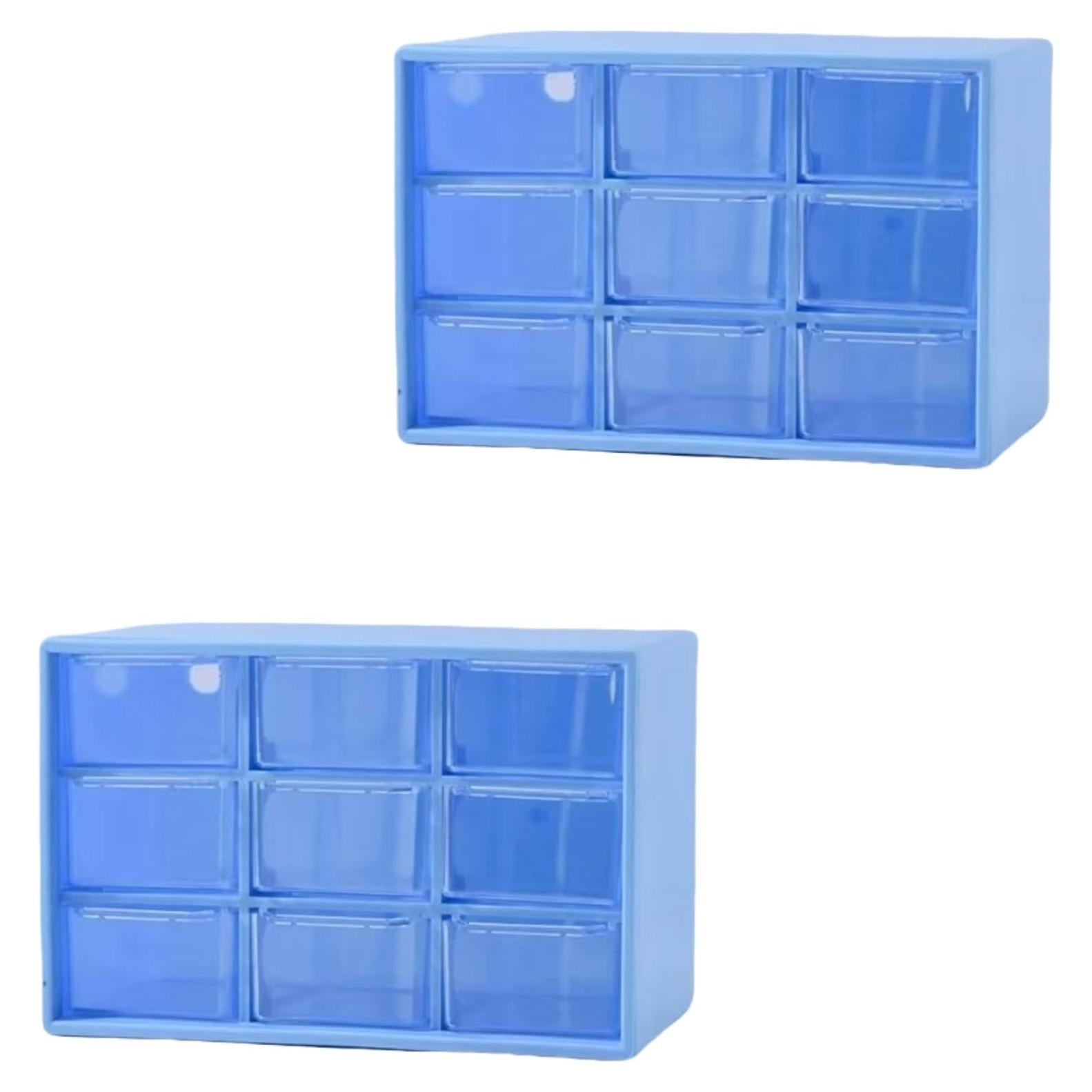 Organizador de Cajón de Escritorio Feadily 2PCS 9 Cajones Azul