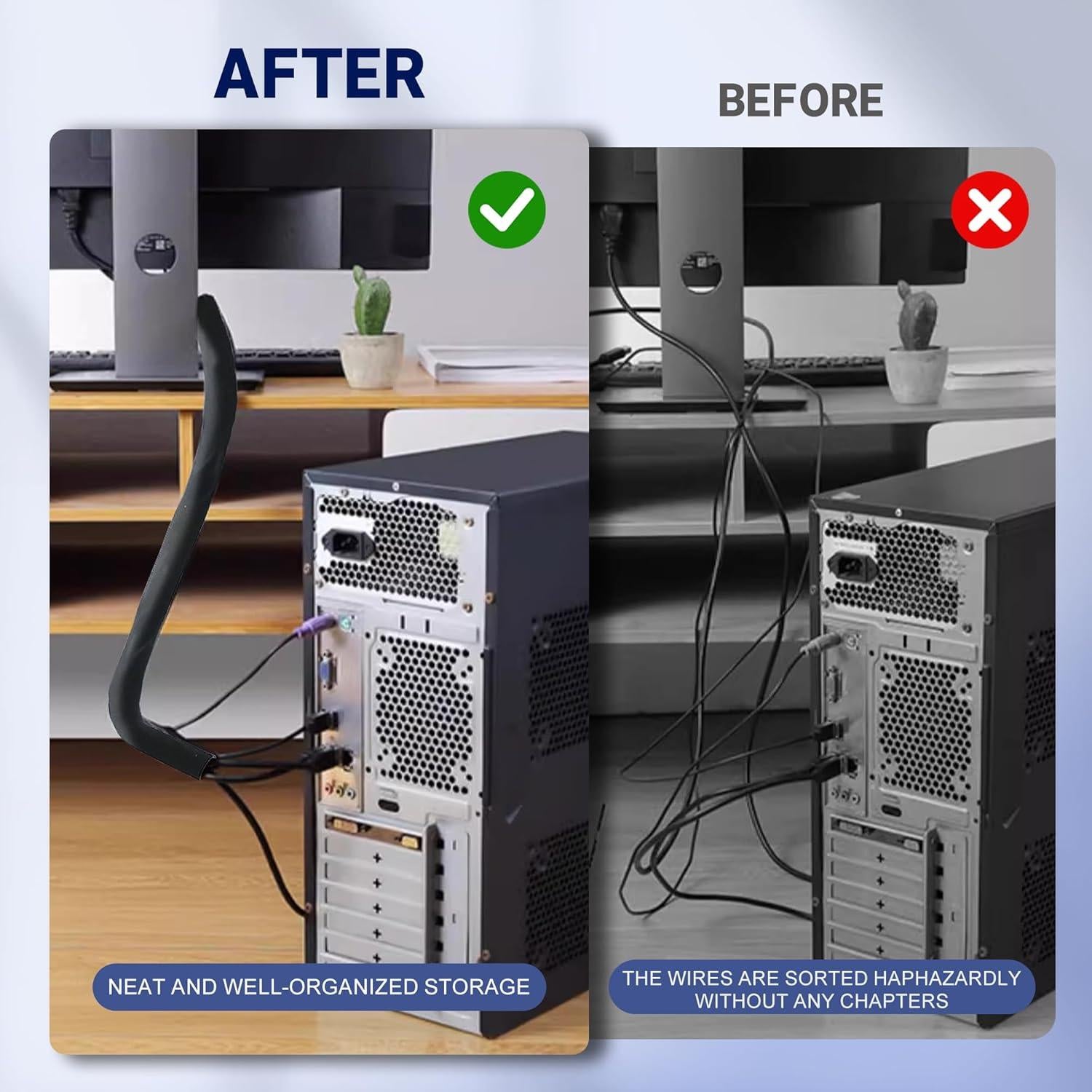 Manga Organizador de Cables Neopreno 1.0m CableGeeker