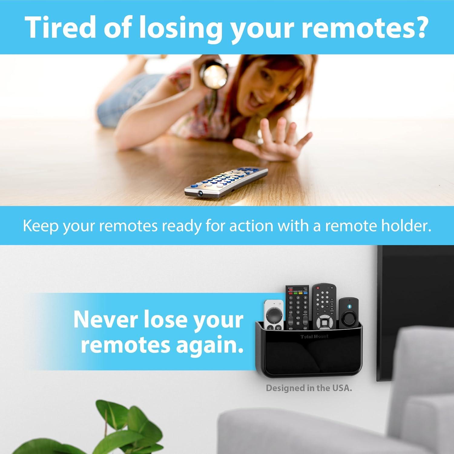 Soporte de Control Remoto TotalMount Negro Premium para 3-4 Controles