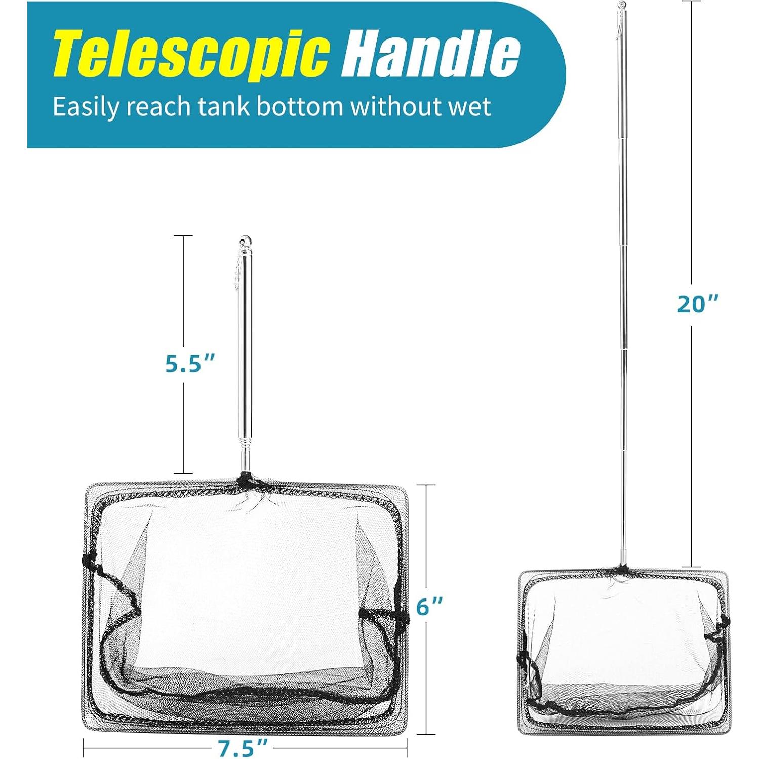 Red para Peces AQUANEAT con Mango Telescópico 20 cm