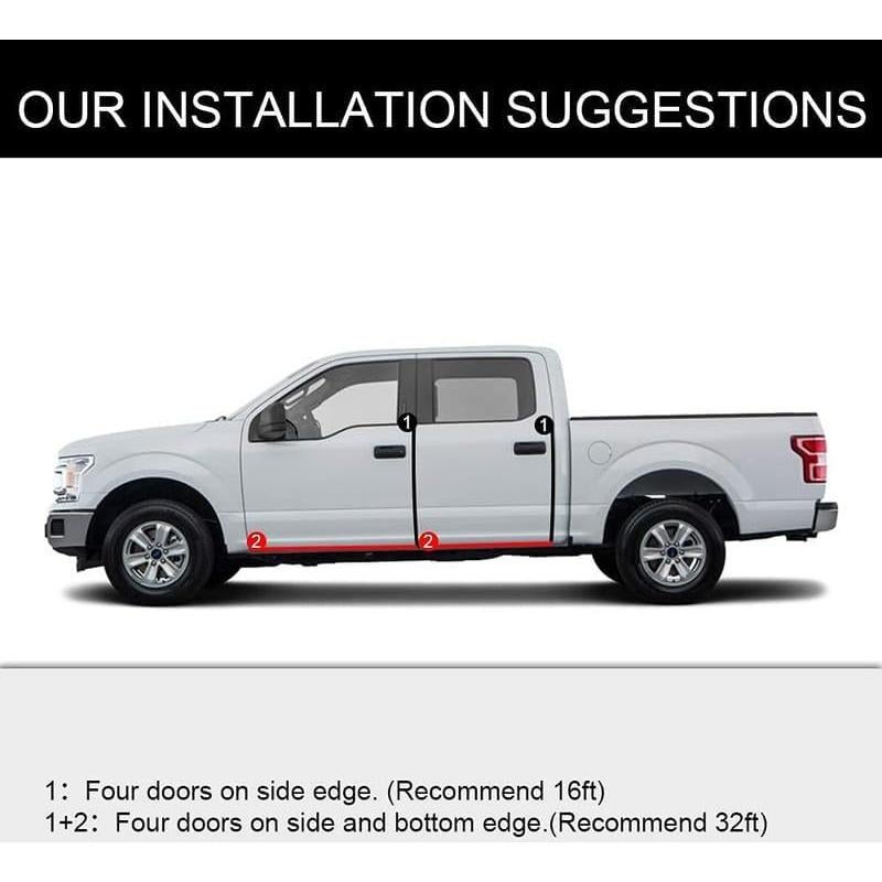 Winunite Protector de Bordes de Puertas de Coche 10M Negro