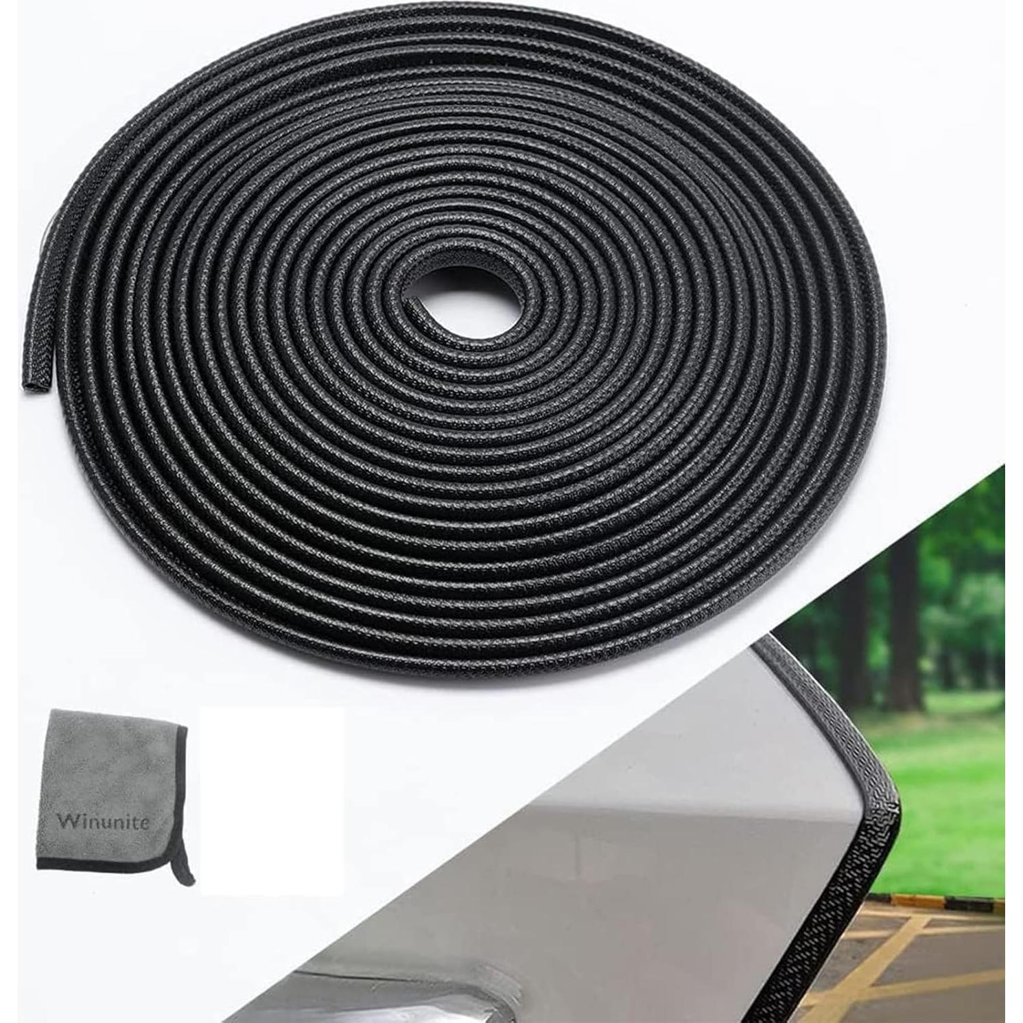 Winunite Protector de Bordes de Puertas de Coche 10M Negro