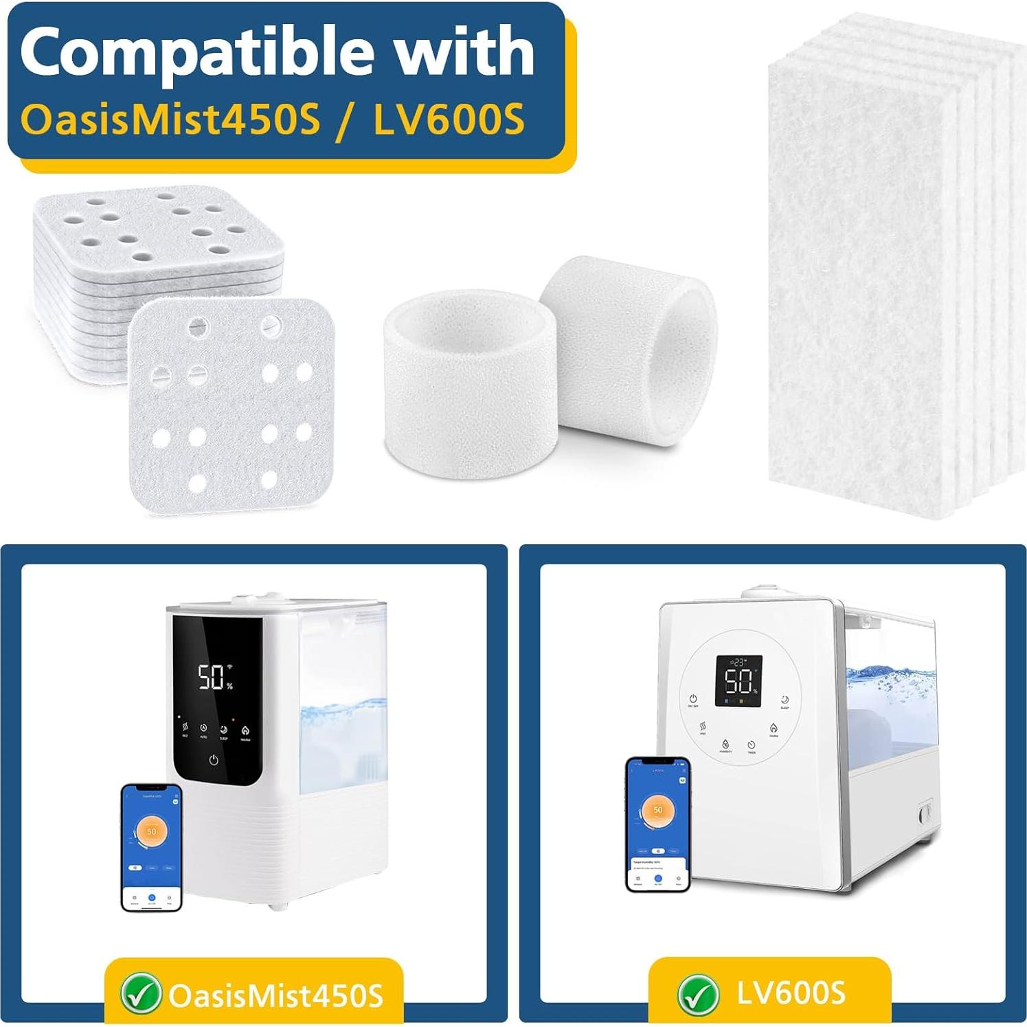 Paquete de 30 Filtros y Almohadillas para Humidificador LEVOIT