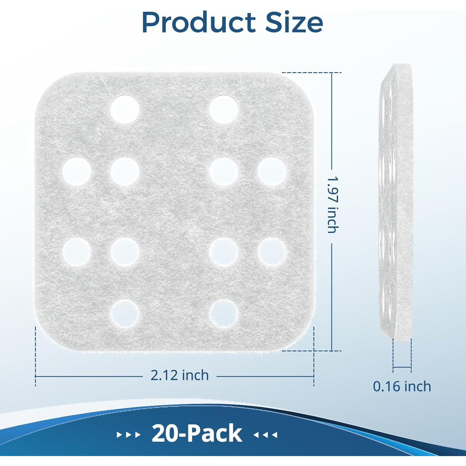 20 Almohadillas de Absorción Mineral Beckacher para Humidificadores