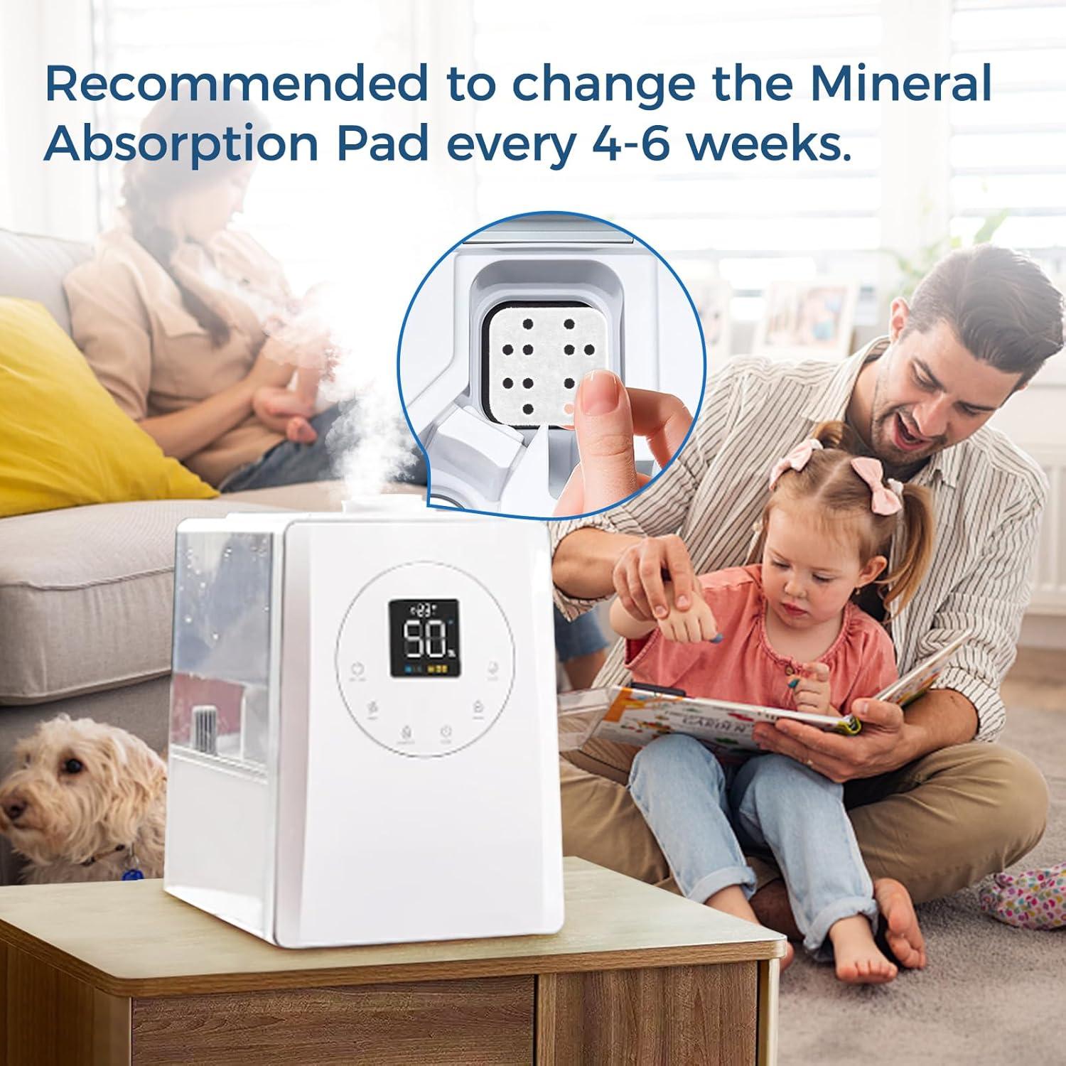 20 Almohadillas de Absorción Mineral Beckacher para Humidificadores