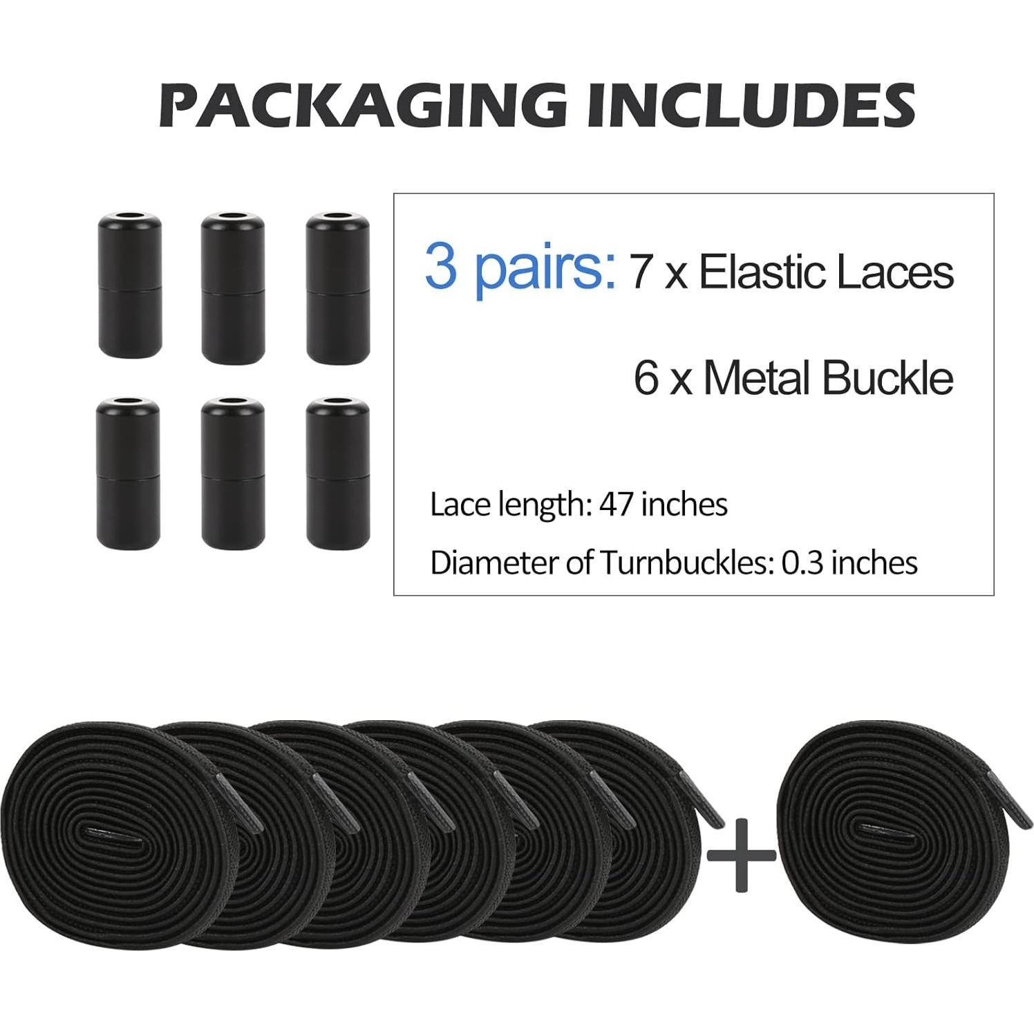 Cintas Elásticas ZHENTOR Sin Atar para Zapatos Unisex