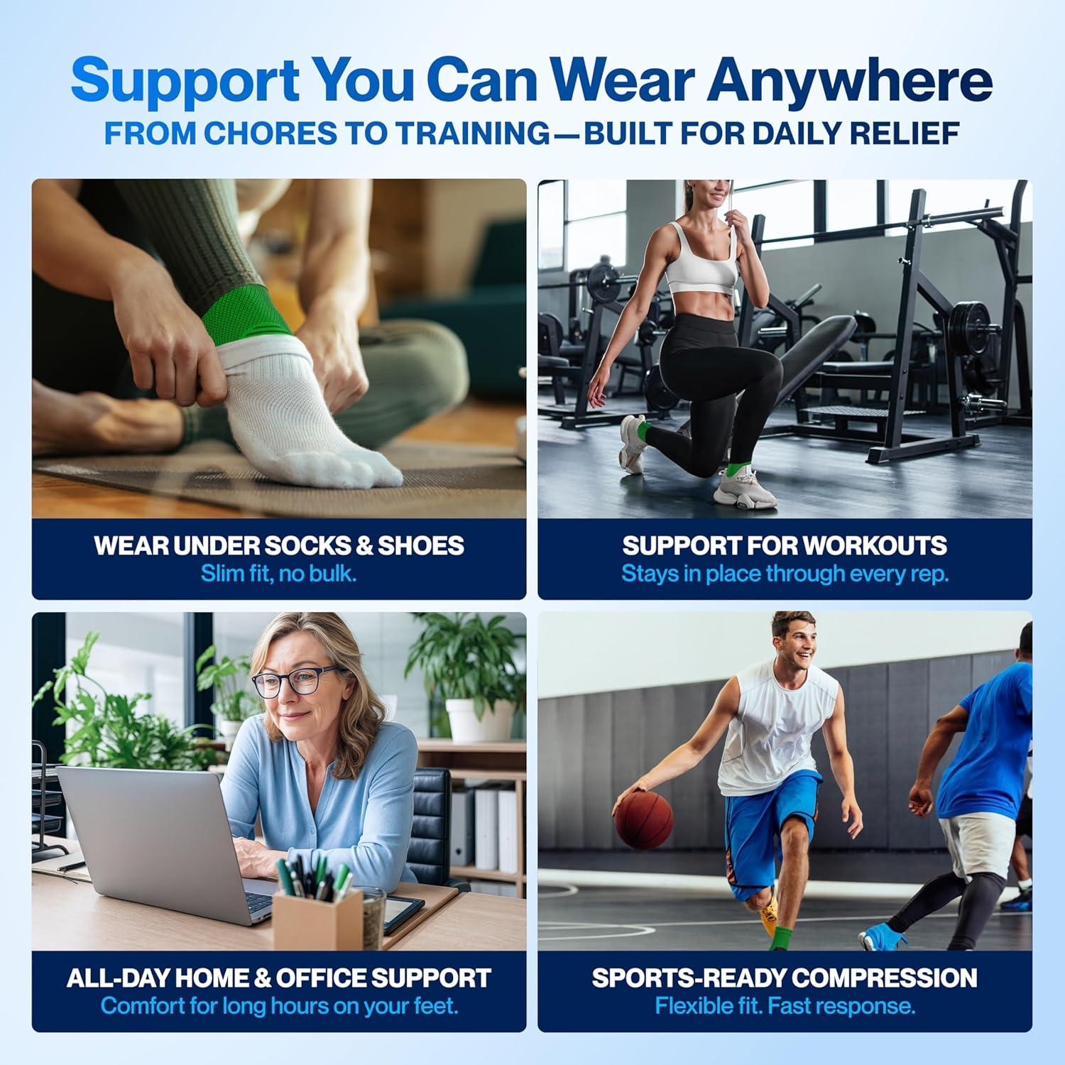 Faja de Compresión para Tobillo Modvel - Soporte Esguince Verde