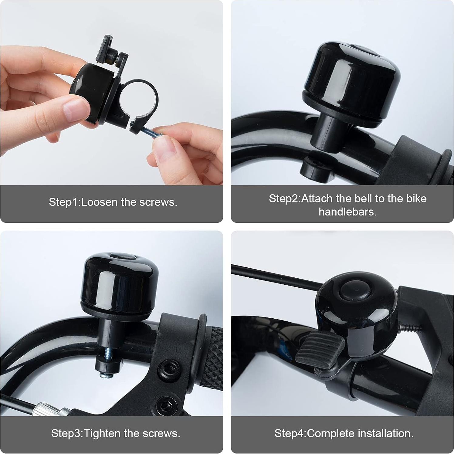 Timbre de Bicicleta Binudum JH-1 Clásico 2 Pcs Negro