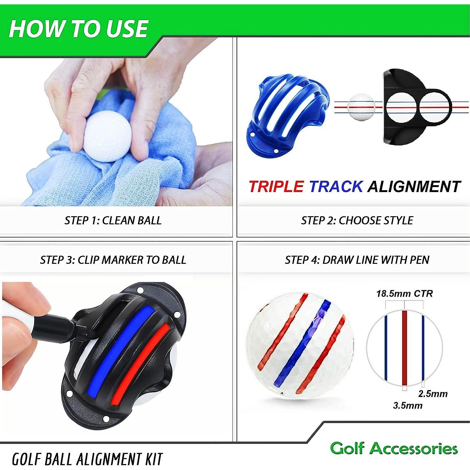 Juego de Marcadores de Pelotas de Golf PUFFINSING 8 Piezas