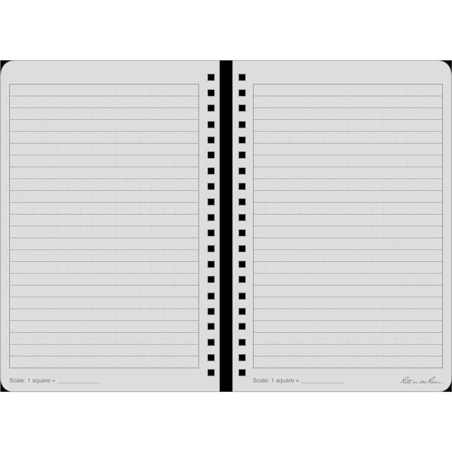 Cuaderno Espiral Impermeable Rite in the Rain 11.75x17.78cm Negro