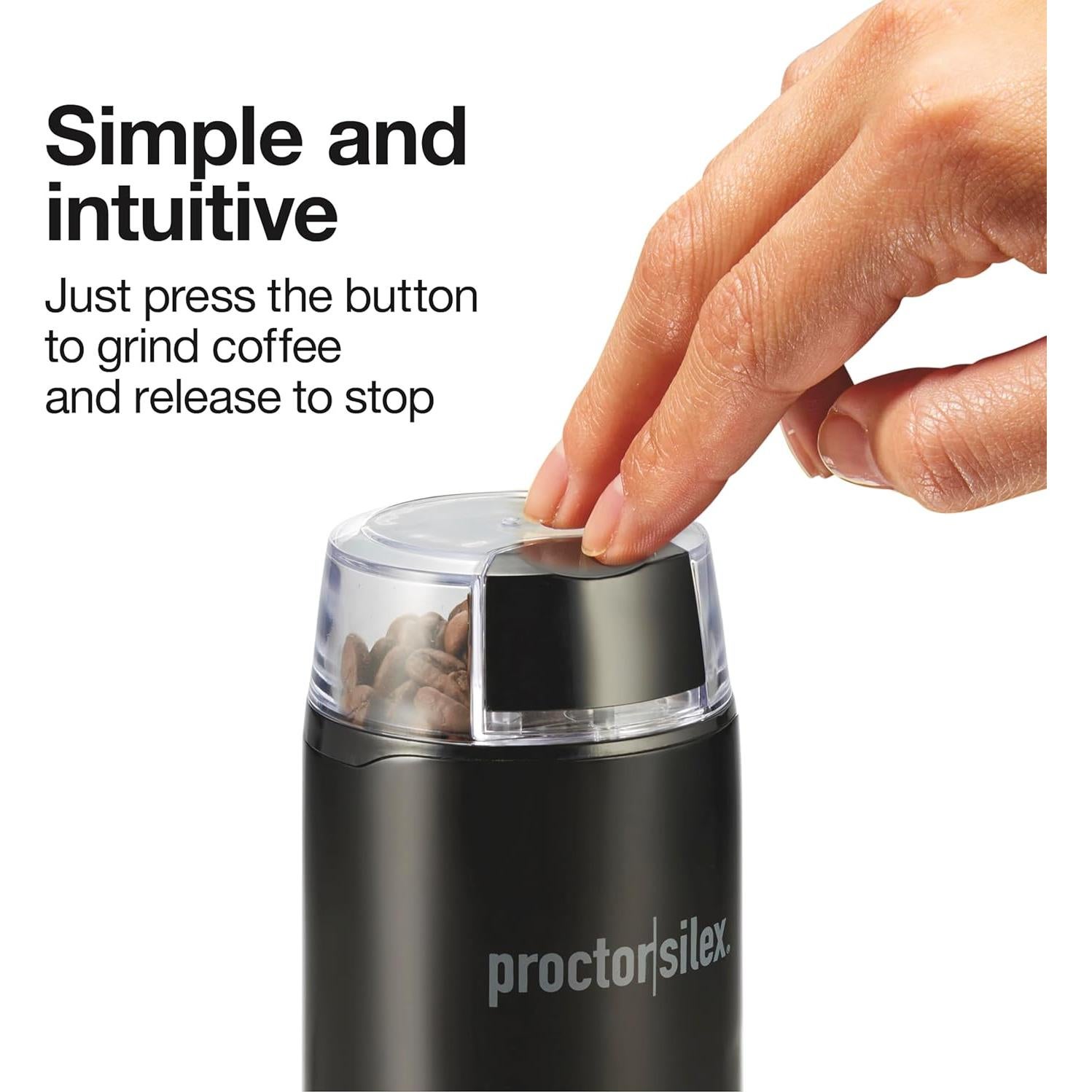 Molinillo de Café Eléctrico Proctor Silex 12 Tazas Acero Inoxidable