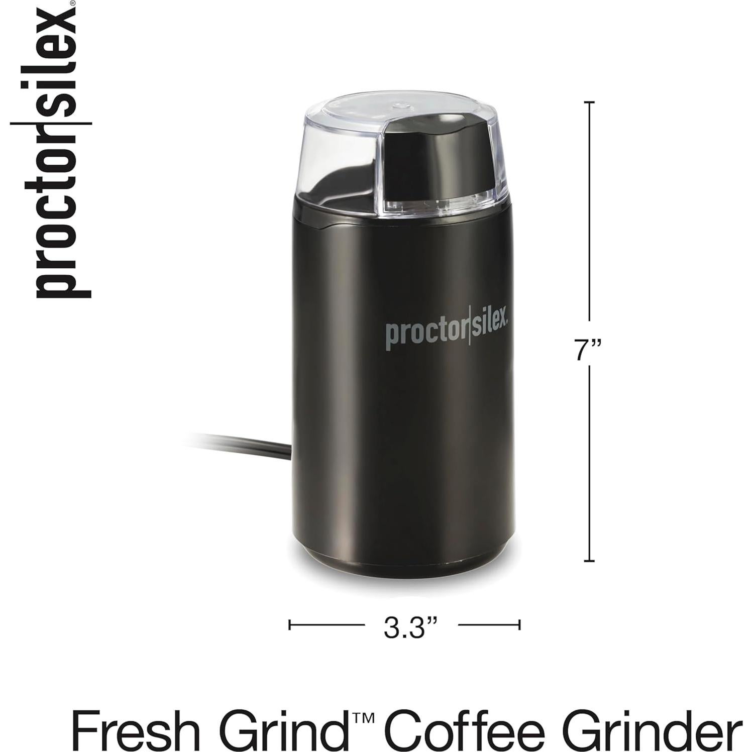 Molinillo de Café Eléctrico Proctor Silex 12 Tazas Acero Inoxidable