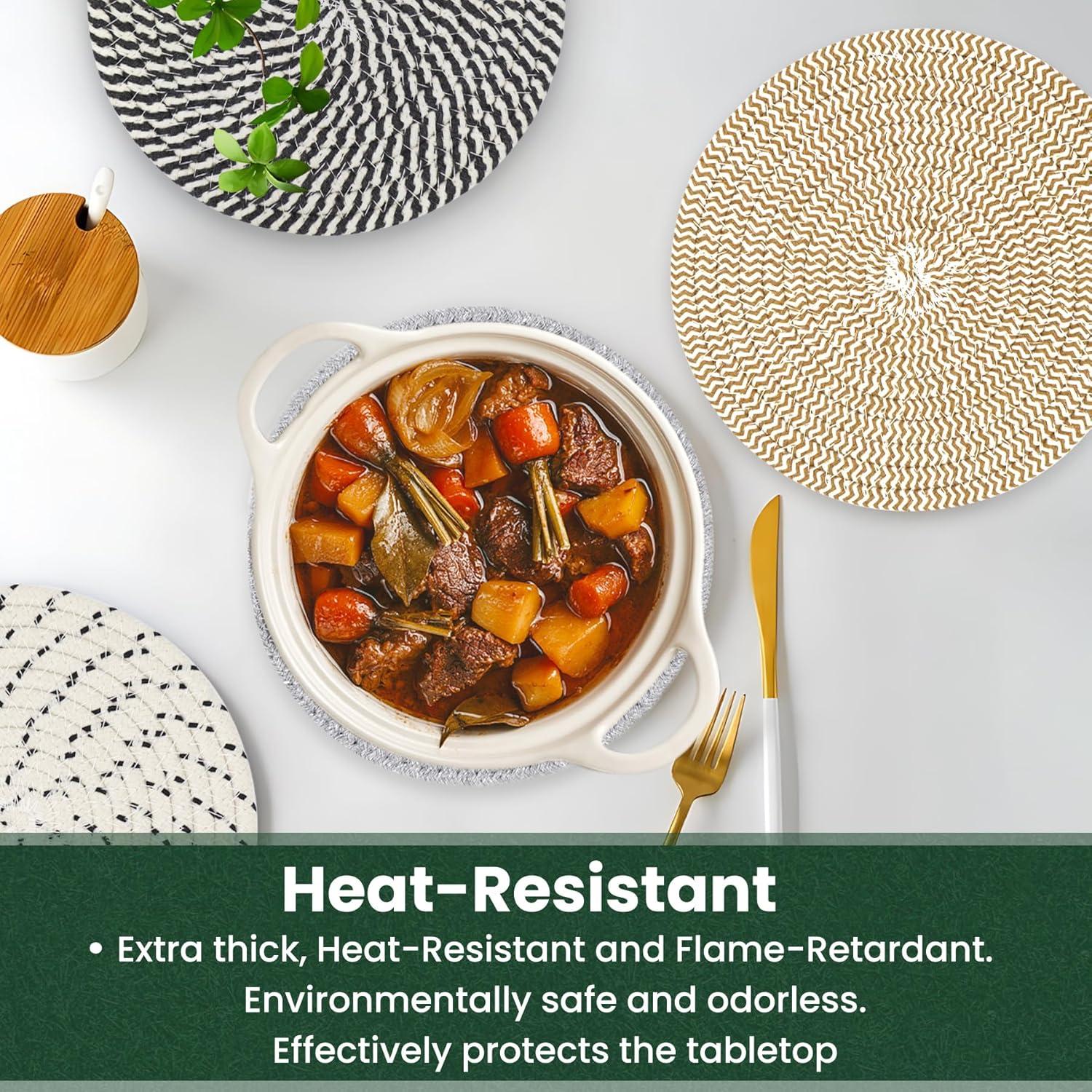 Trivetes de Cocina KITLAB 20 cm 6 Pcs Resistente al Calor