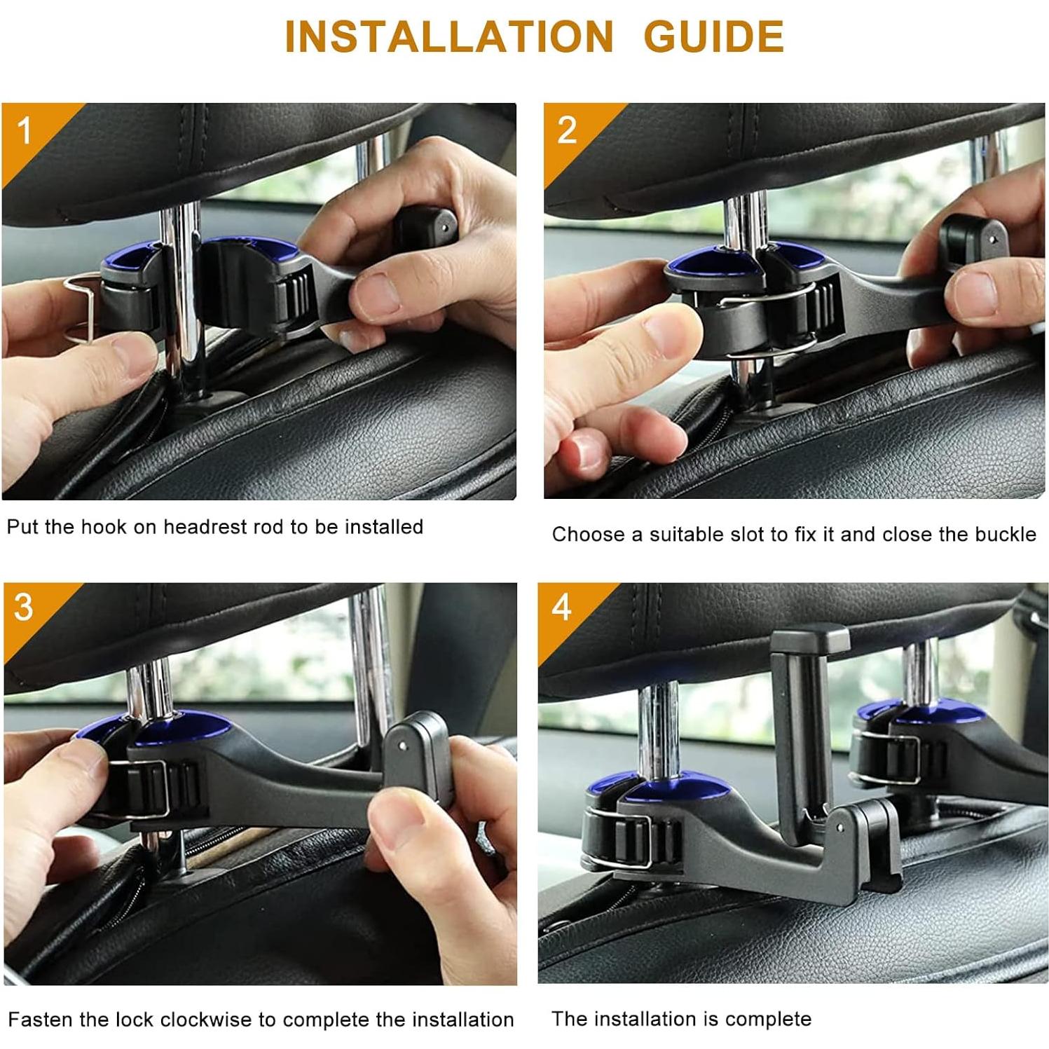 Gancho Oculto para Reposacabezas SCOVVORD 2 en 1 Azul