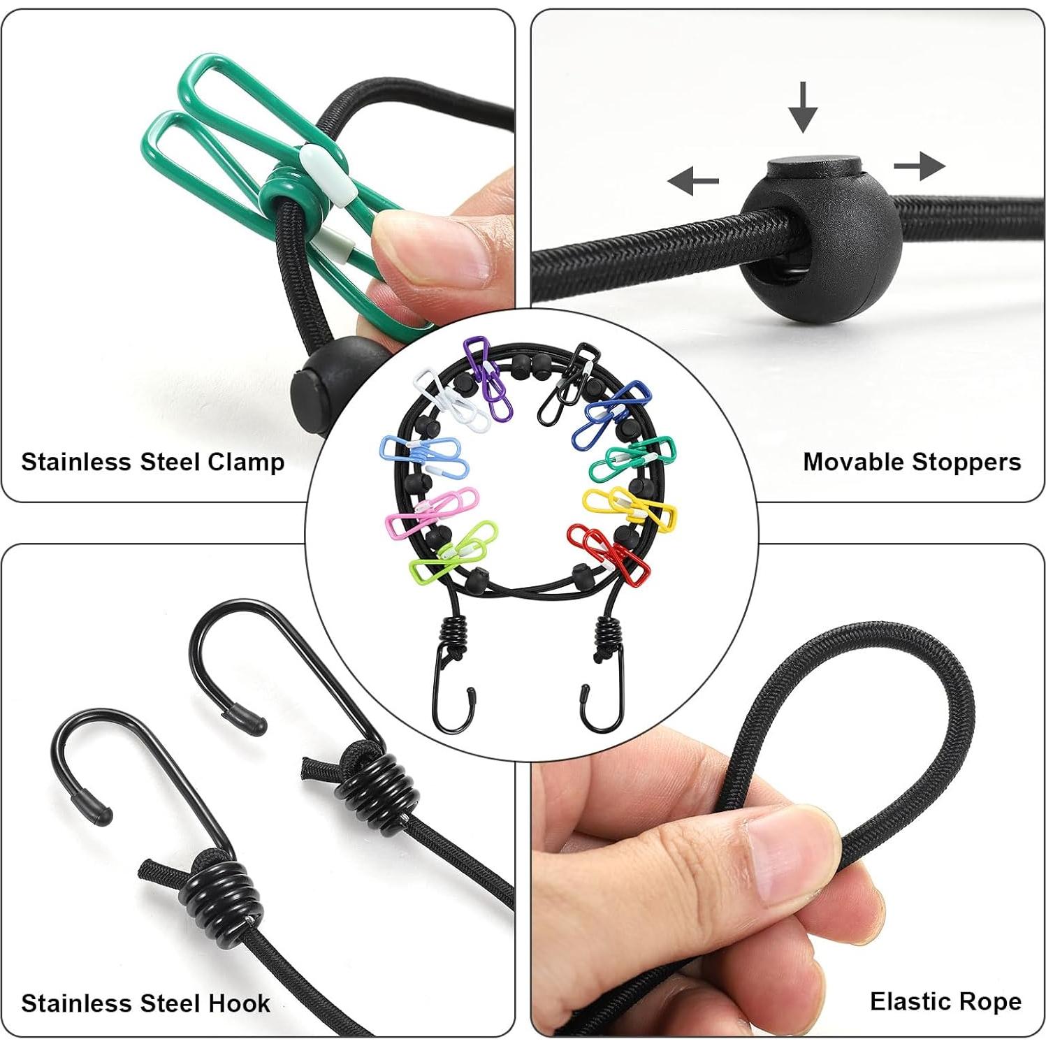 Cuerda de Ropa de Viaje KAYALIKES 3 Unidades Multicolor