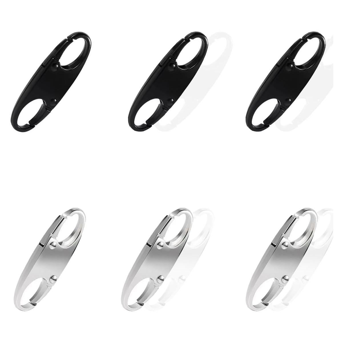 Clip de Cremallera OXT 6PCS Antirrobo Negro y Blanco