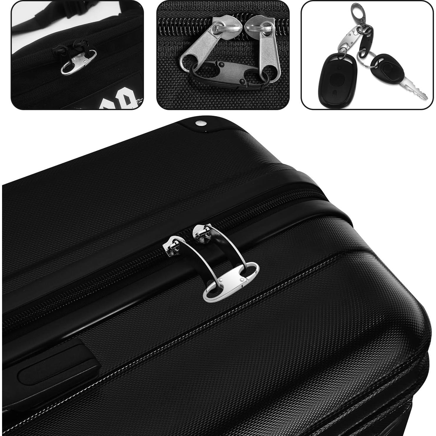 Clip de Cremallera OXT 6PCS Antirrobo Negro y Blanco