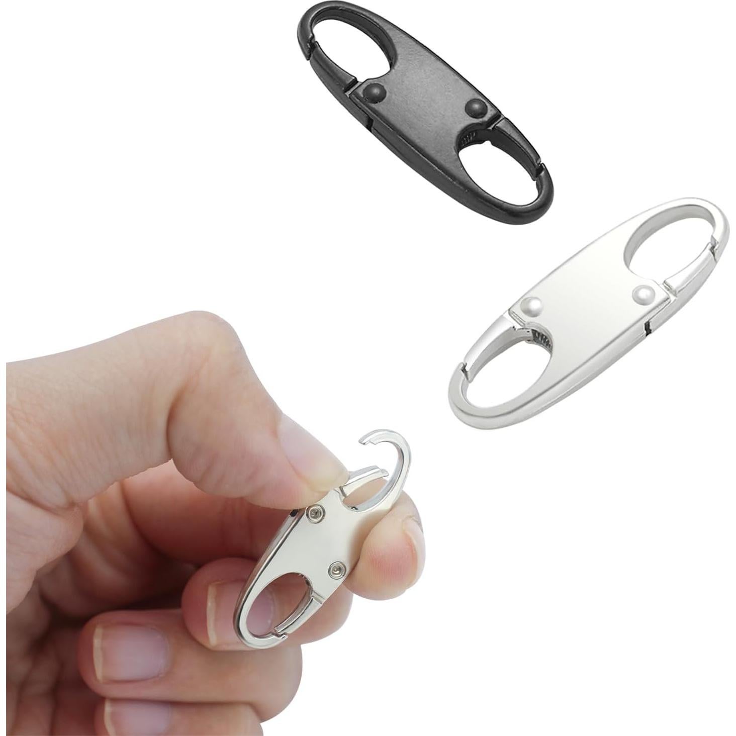 Clip de Cremallera OXT 6PCS Antirrobo Negro y Blanco