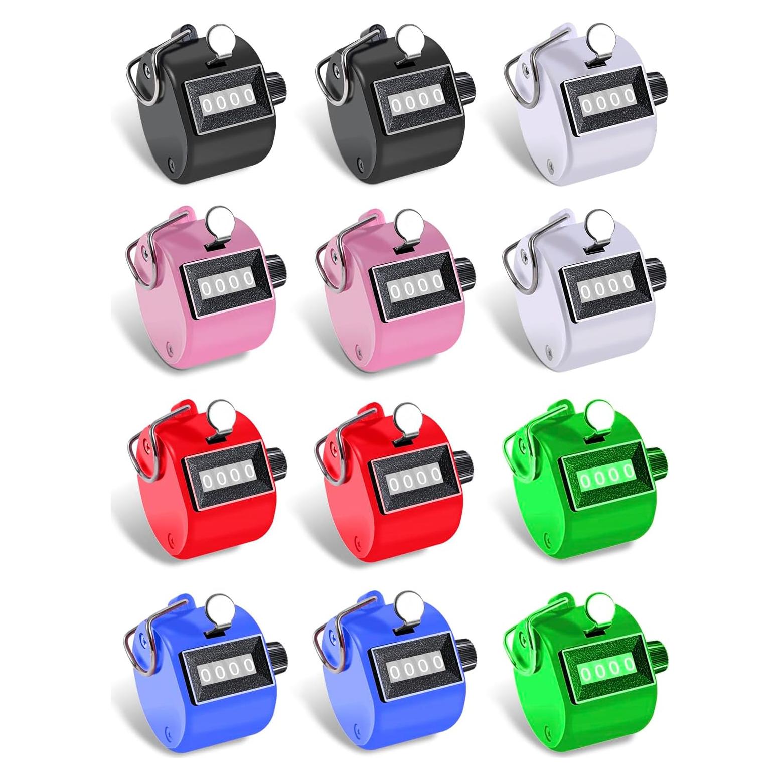 Contador de Clicks Mecánico TESEAS 4 Dígitos Paquete de 12