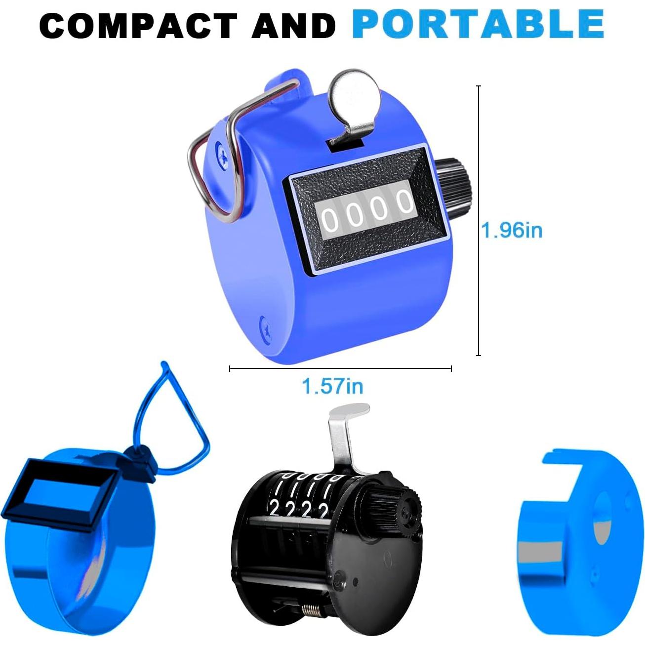 Contador de Clicks Mecánico TESEAS 4 Dígitos Paquete de 12