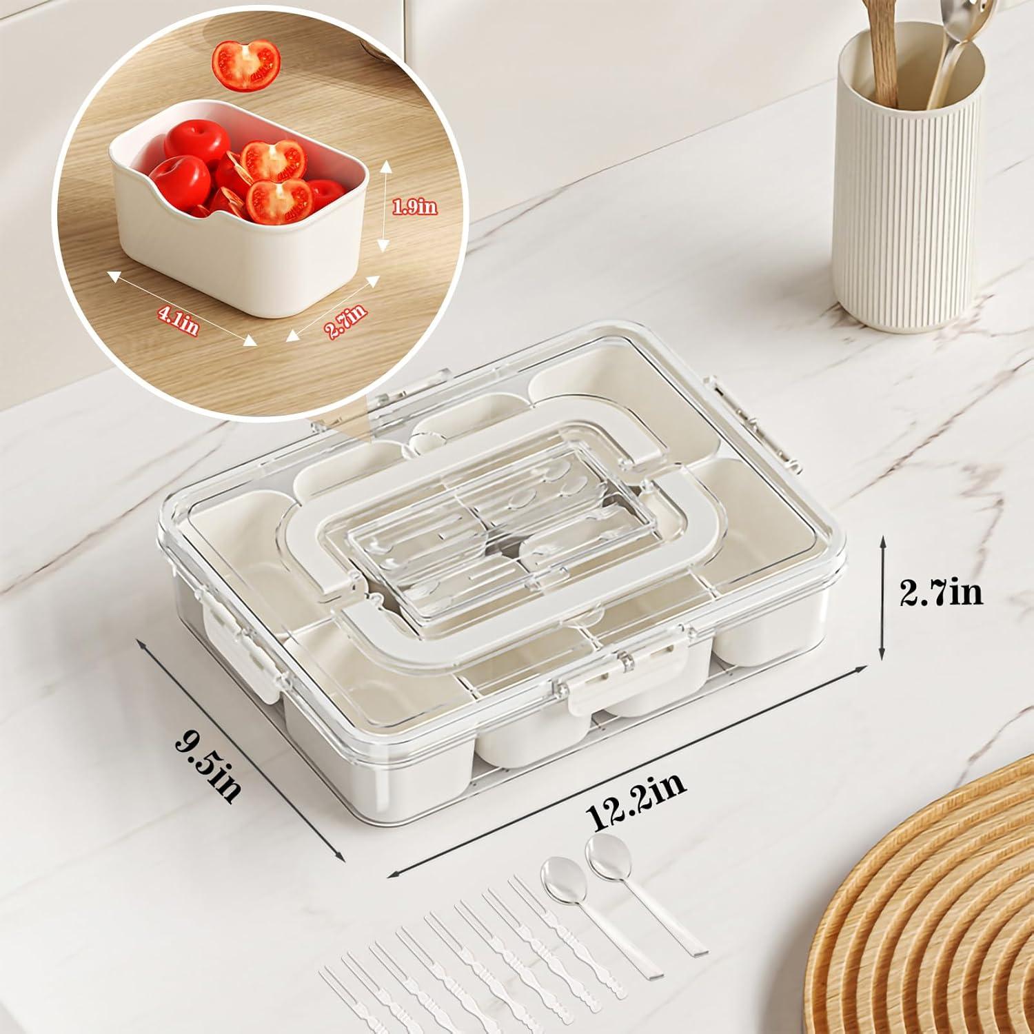 Bandeja de Servicio Dividida MANO con Tapa y 8 Divisores