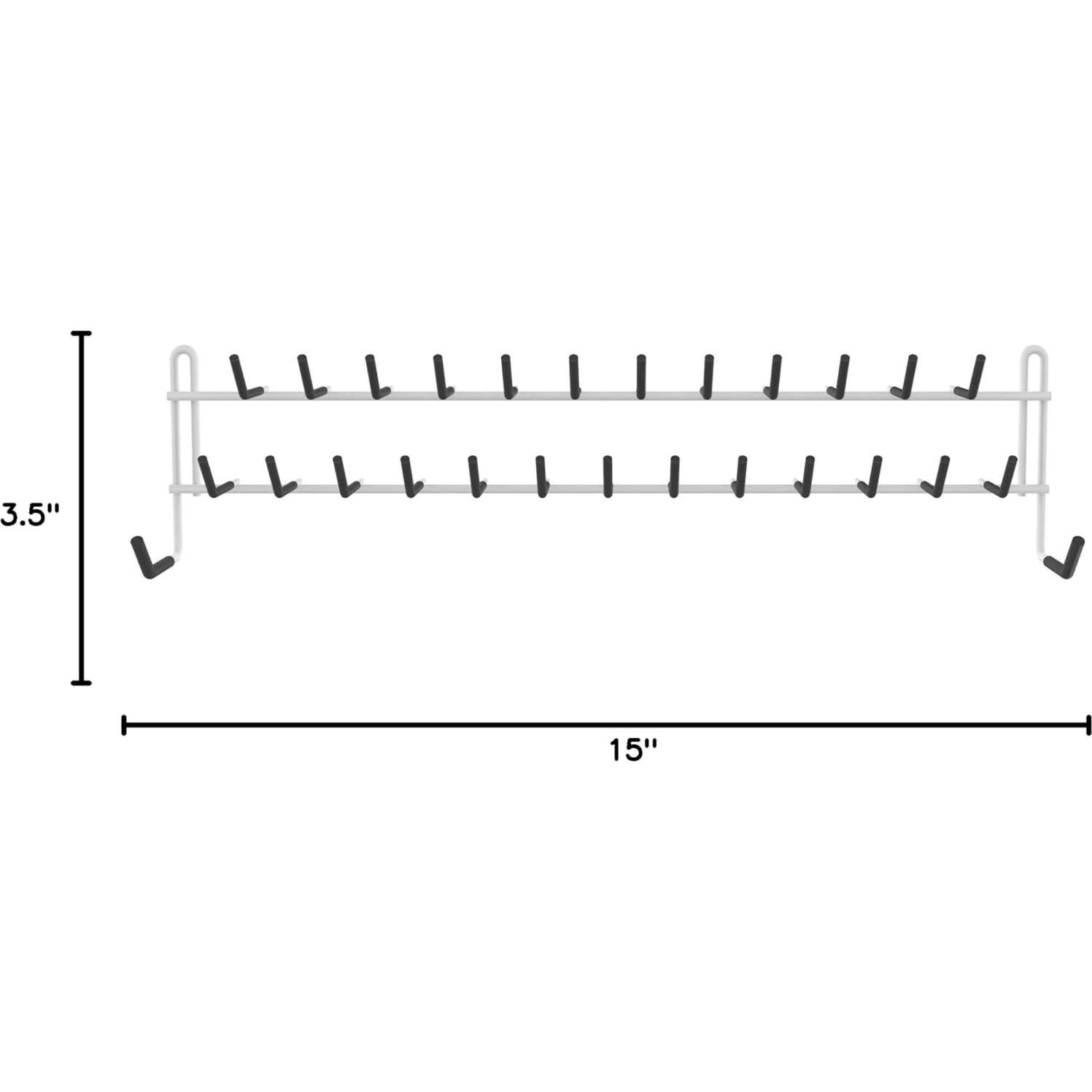 Rack para Corbatas y Cinturones ClosetMaid 8051 Blanco 27 Ganchos