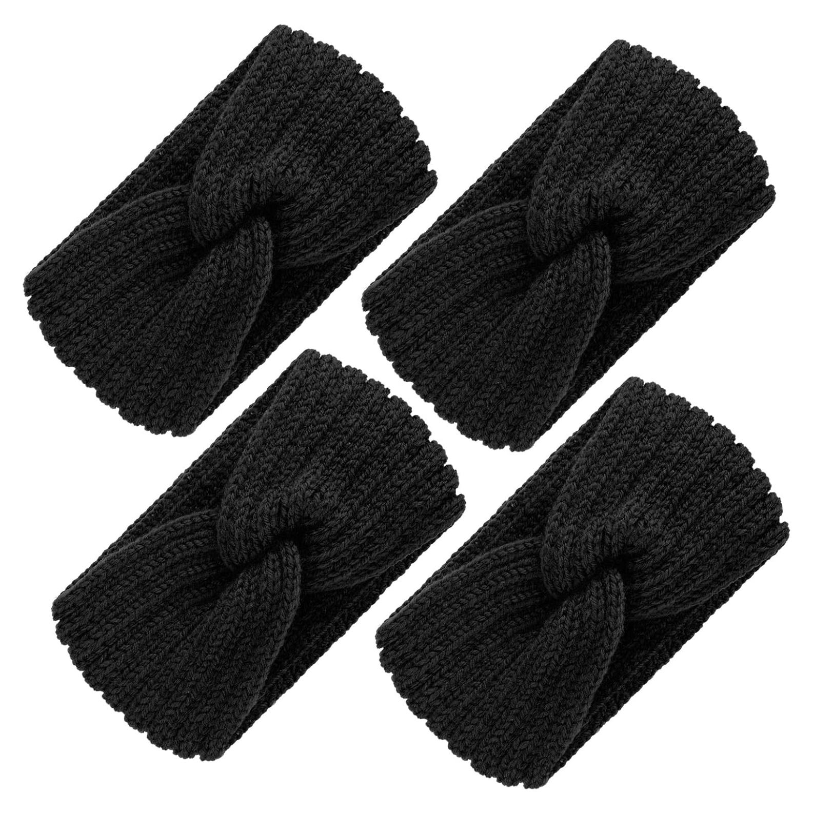 Diademas de Punto Grueso TecUnite 4 Piezas para Invierno