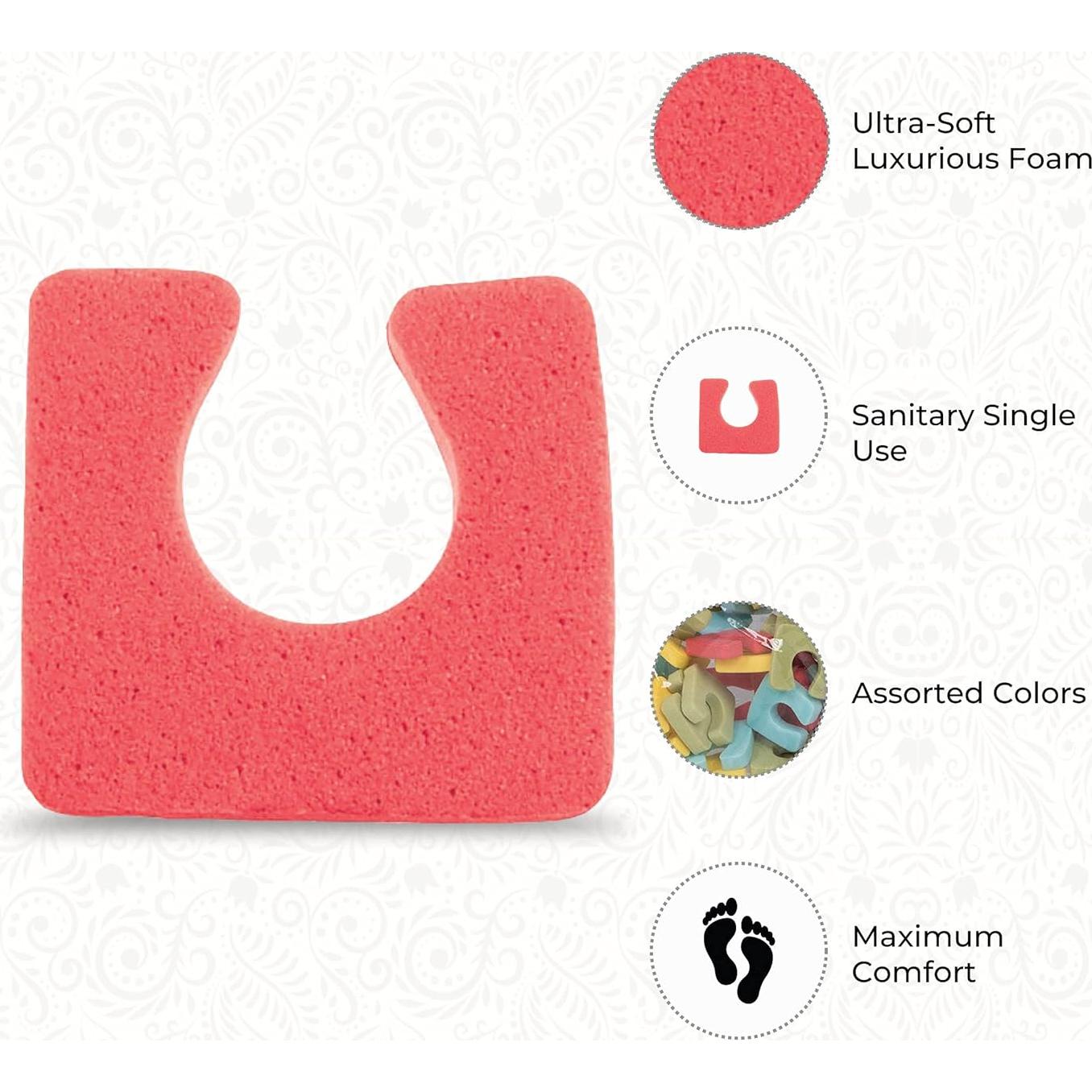 Separadores de Dedos ForPro Sole, Espuma Suave, 144 Unidades