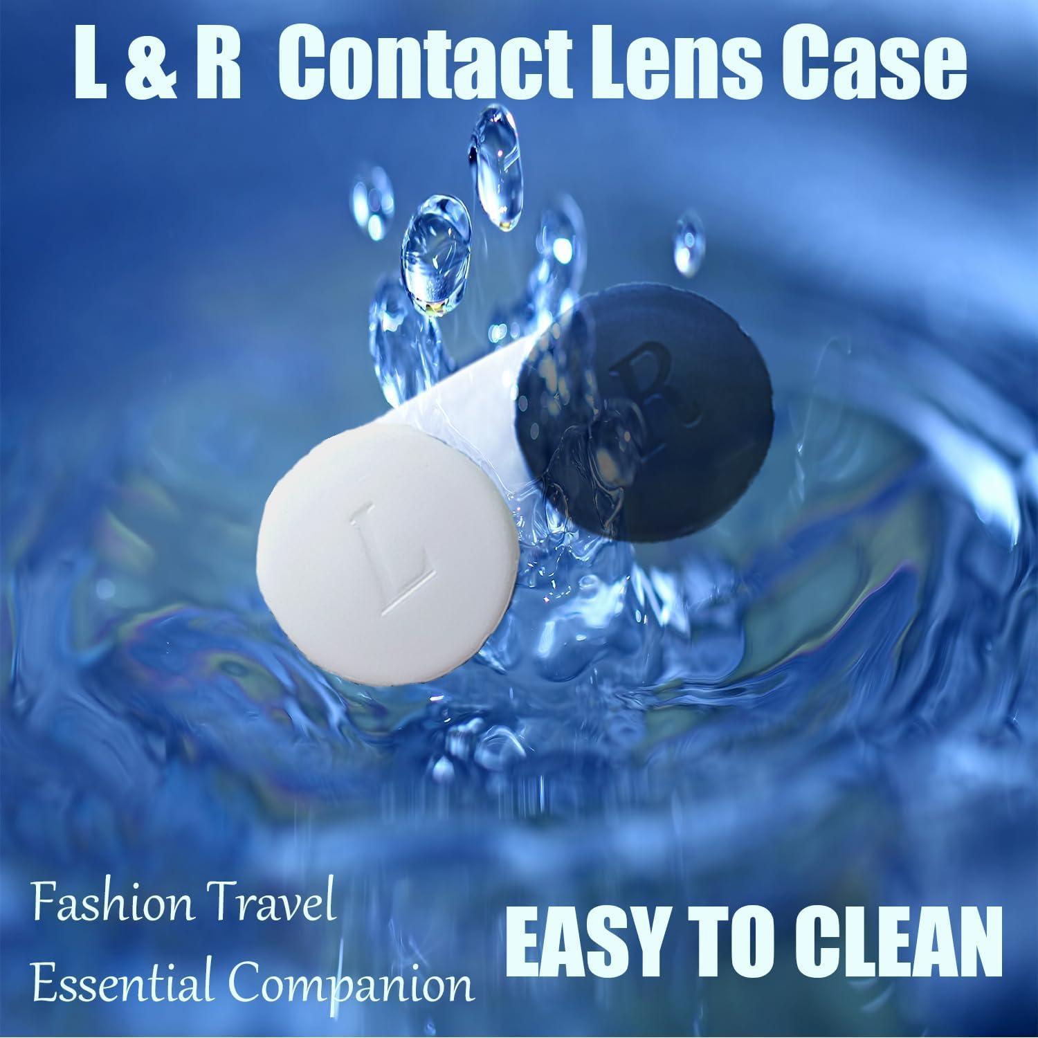 Paquete de 4 estuches para lentes de contacto Smanzu Negro