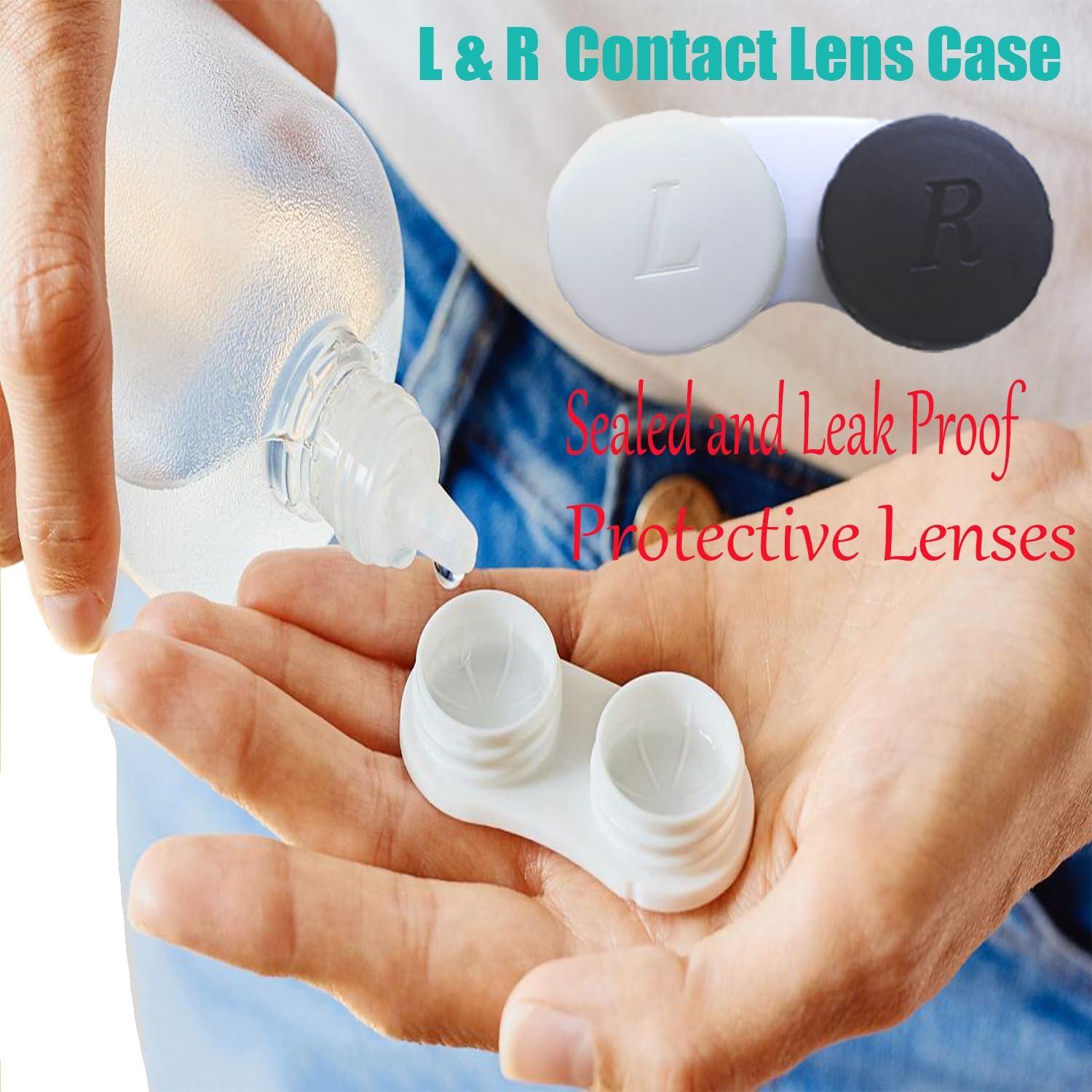 Paquete de 4 estuches para lentes de contacto Smanzu Negro