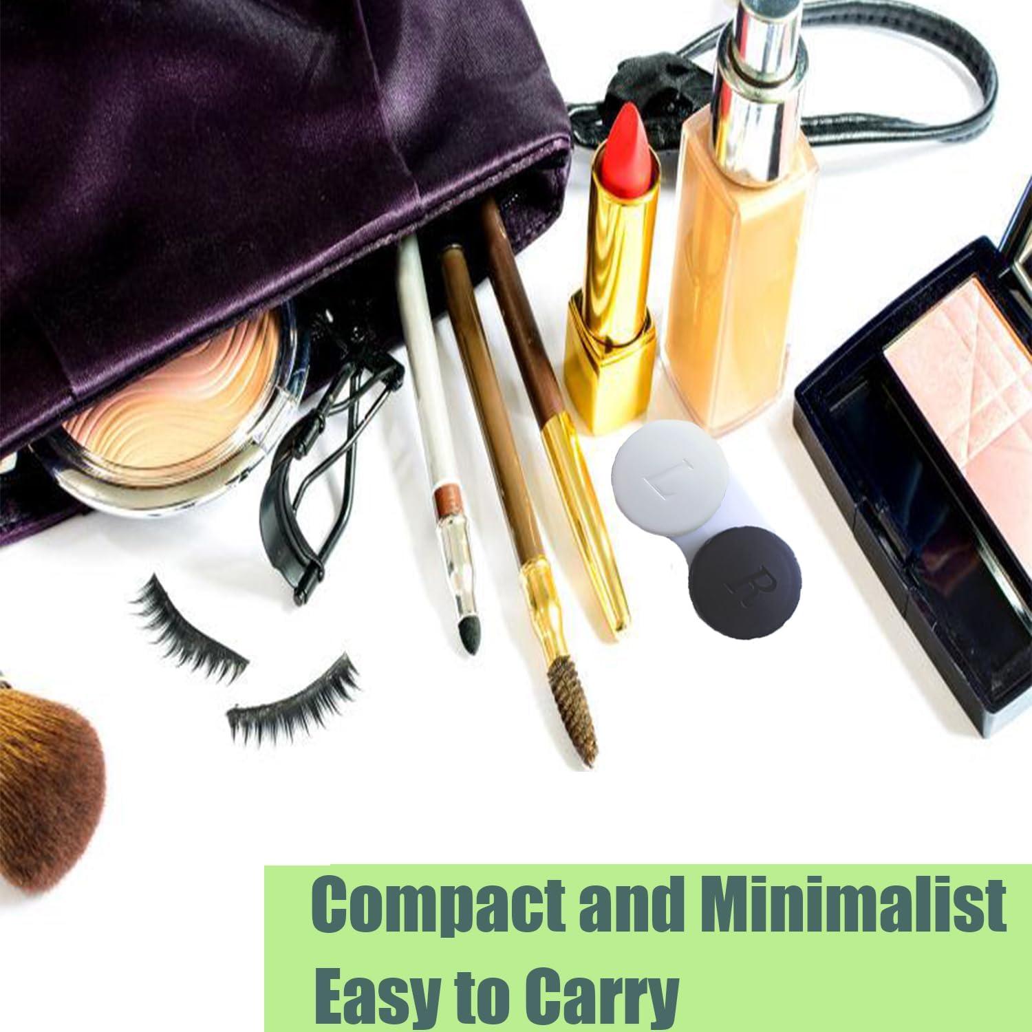 Paquete de 4 estuches para lentes de contacto Smanzu Negro