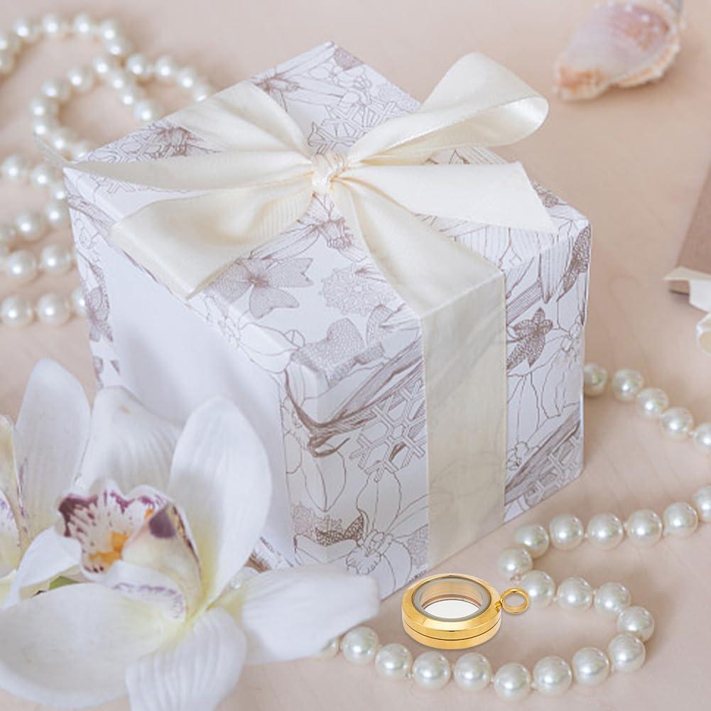 Collar de Charms Redondos DELORIGIN con Locket de Acero Inoxidable