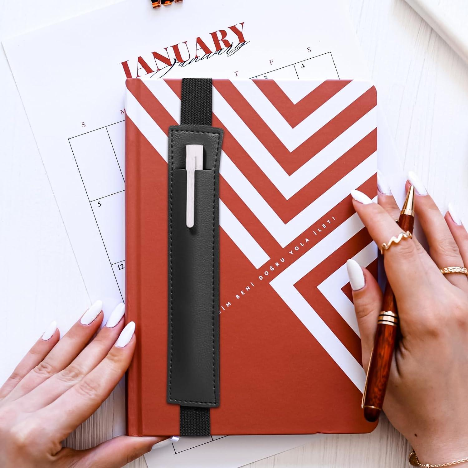 12 Sujetadores de Banda Elástica Aswewamt para Cuadernos de Cuero PU