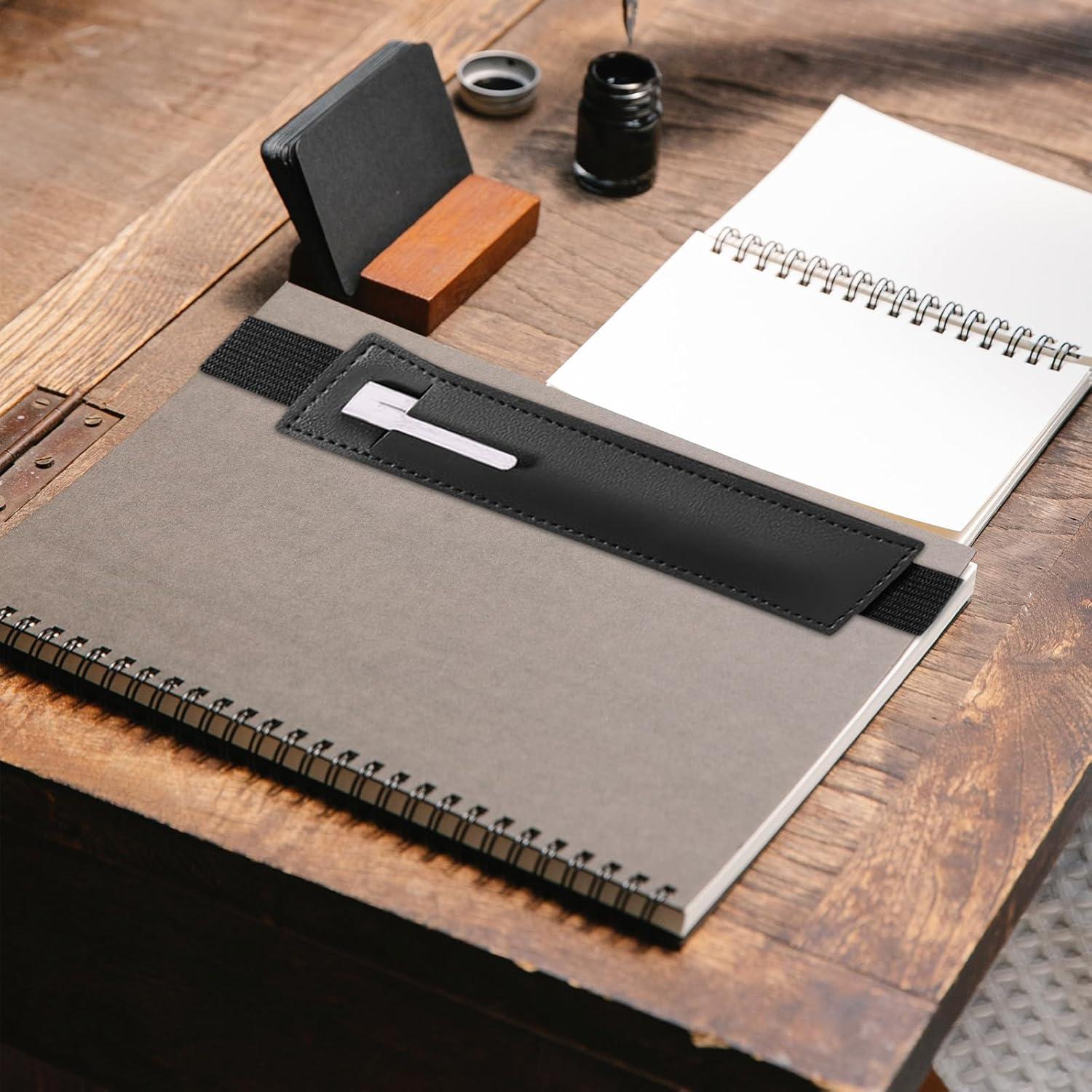 12 Sujetadores de Banda Elástica Aswewamt para Cuadernos de Cuero PU