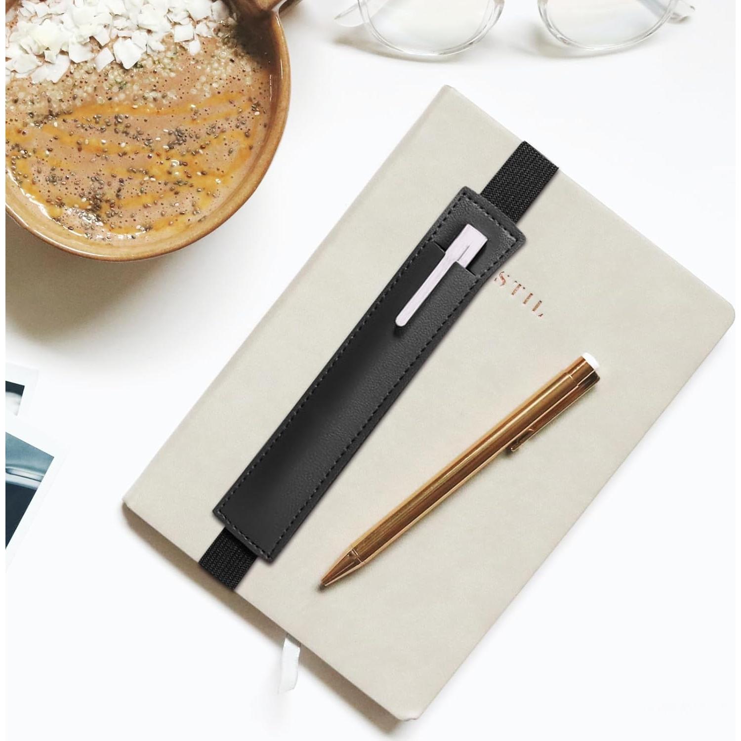 12 Sujetadores de Banda Elástica Aswewamt para Cuadernos de Cuero PU