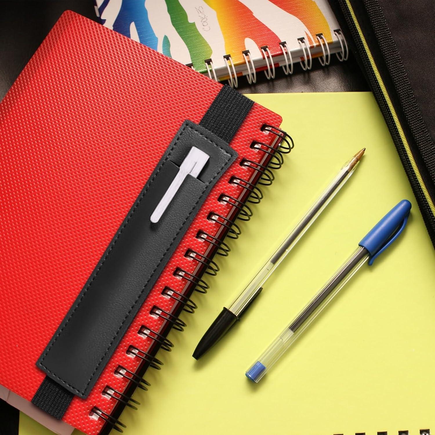 12 Sujetadores de Banda Elástica Aswewamt para Cuadernos de Cuero PU