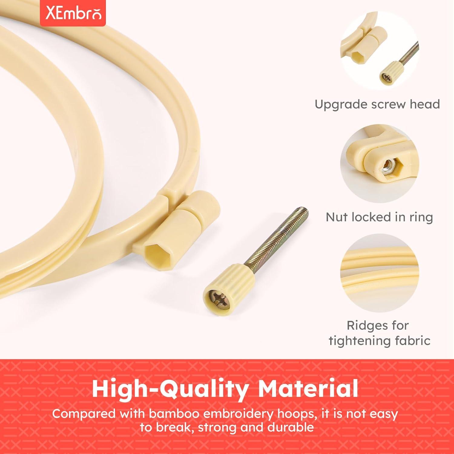 Set de Aros de Bordado Ovalados XEmbro 4 Piezas 21x30cm