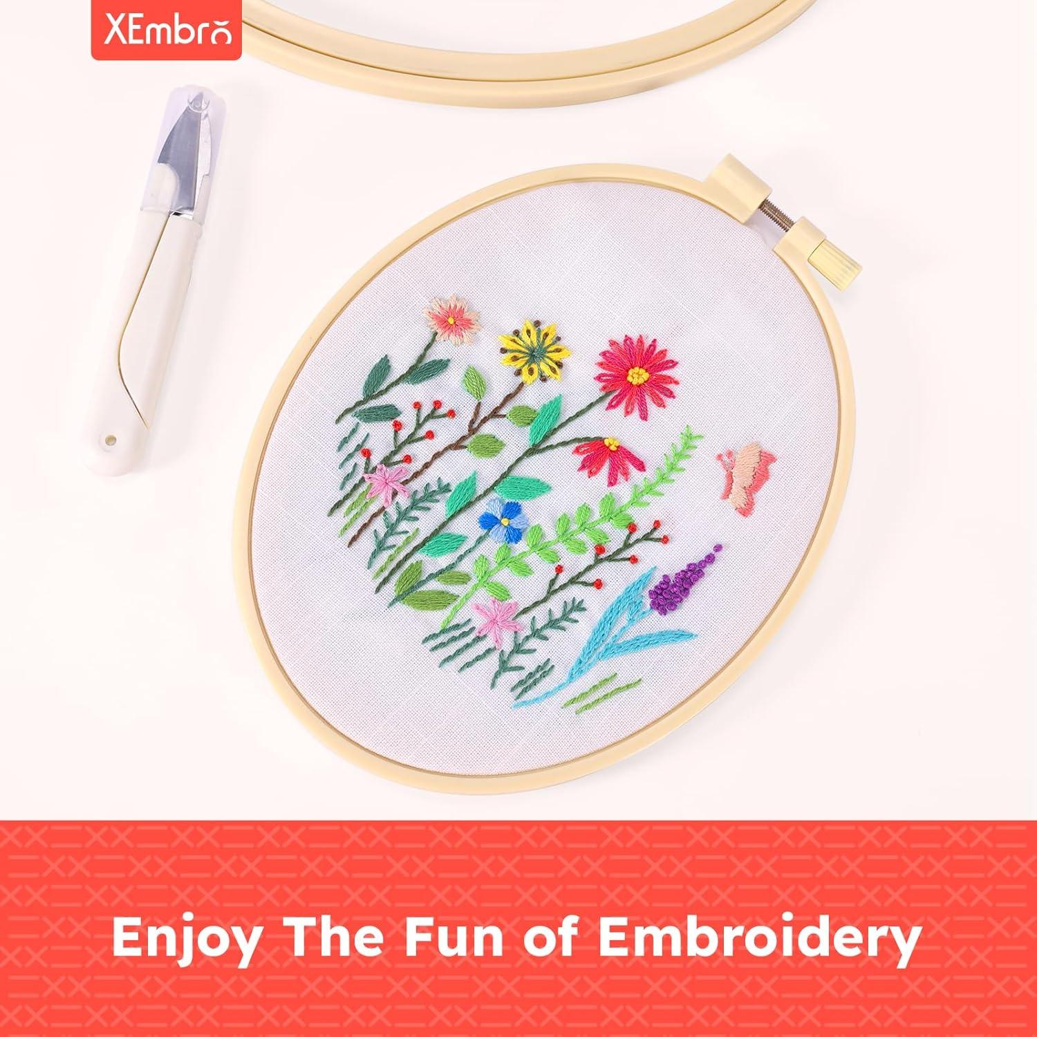 Set de Aros de Bordado Ovalados XEmbro 4 Piezas 21x30cm