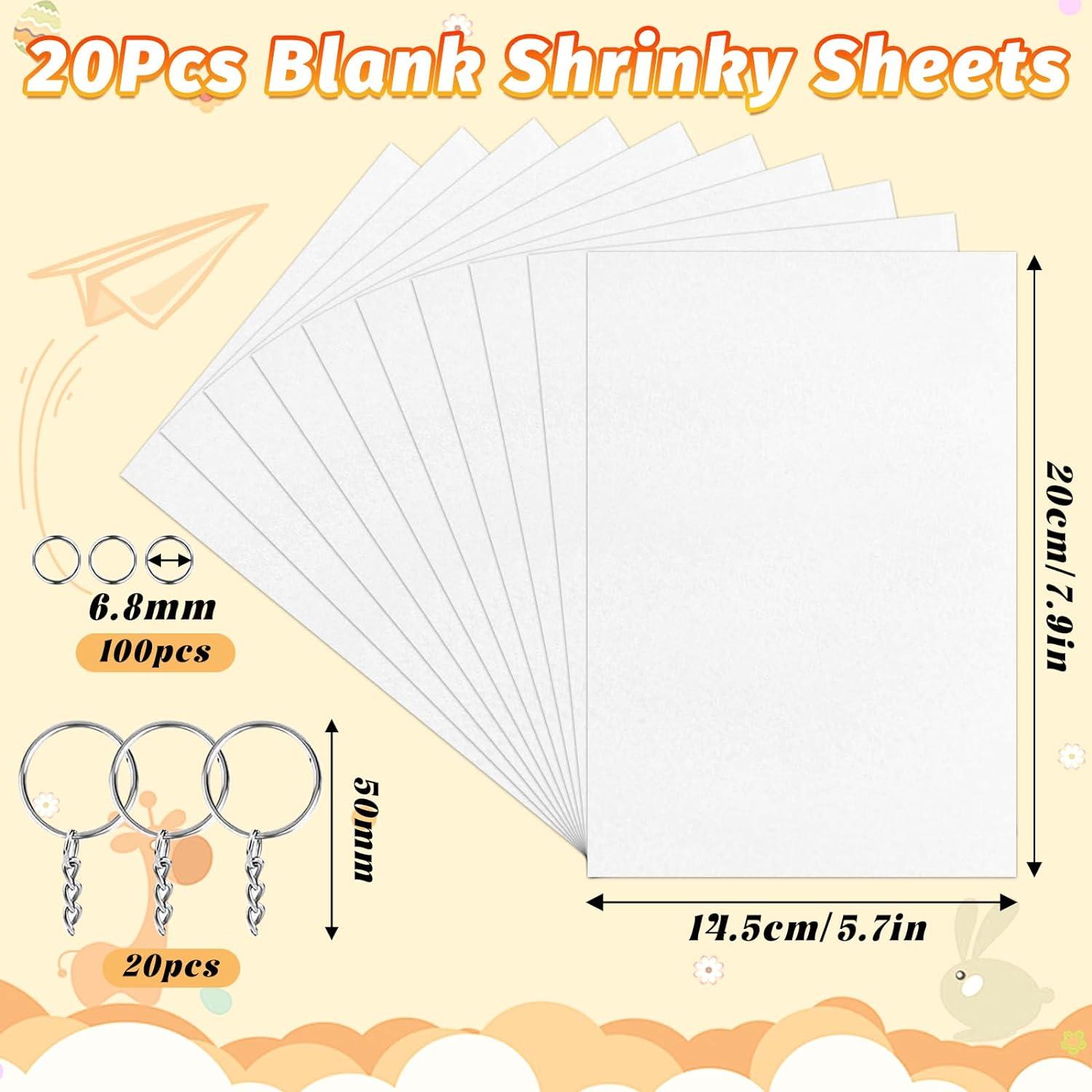 Kit de Hojas de Plástico Encogible Gushu 140PCS Manualidades