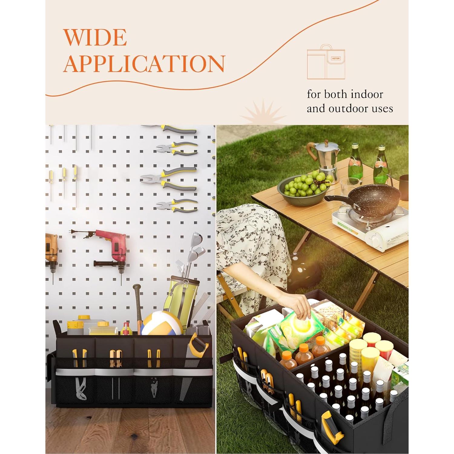 Organizador de Maletero HOTOR US11062 - Plegable, 46L, Negro