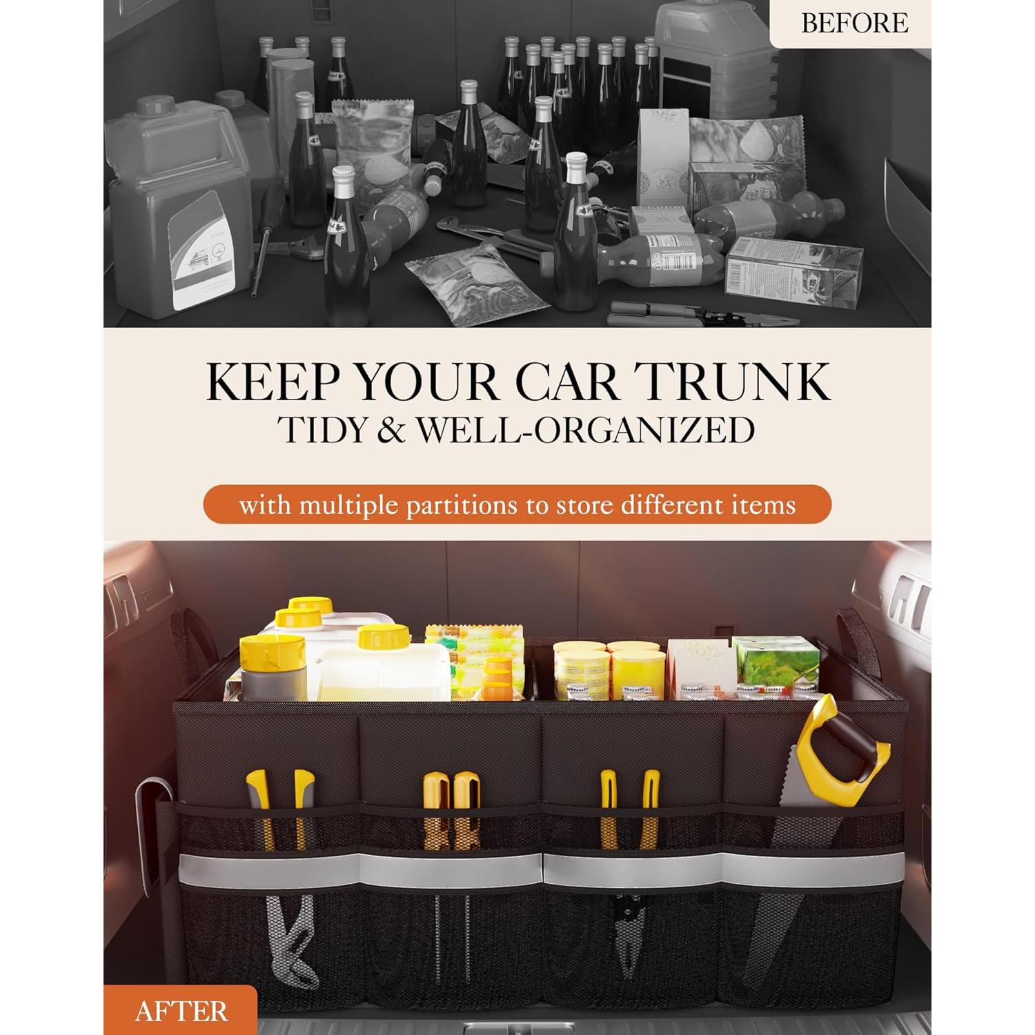 Organizador de Maletero HOTOR US11062 - Plegable, 46L, Negro