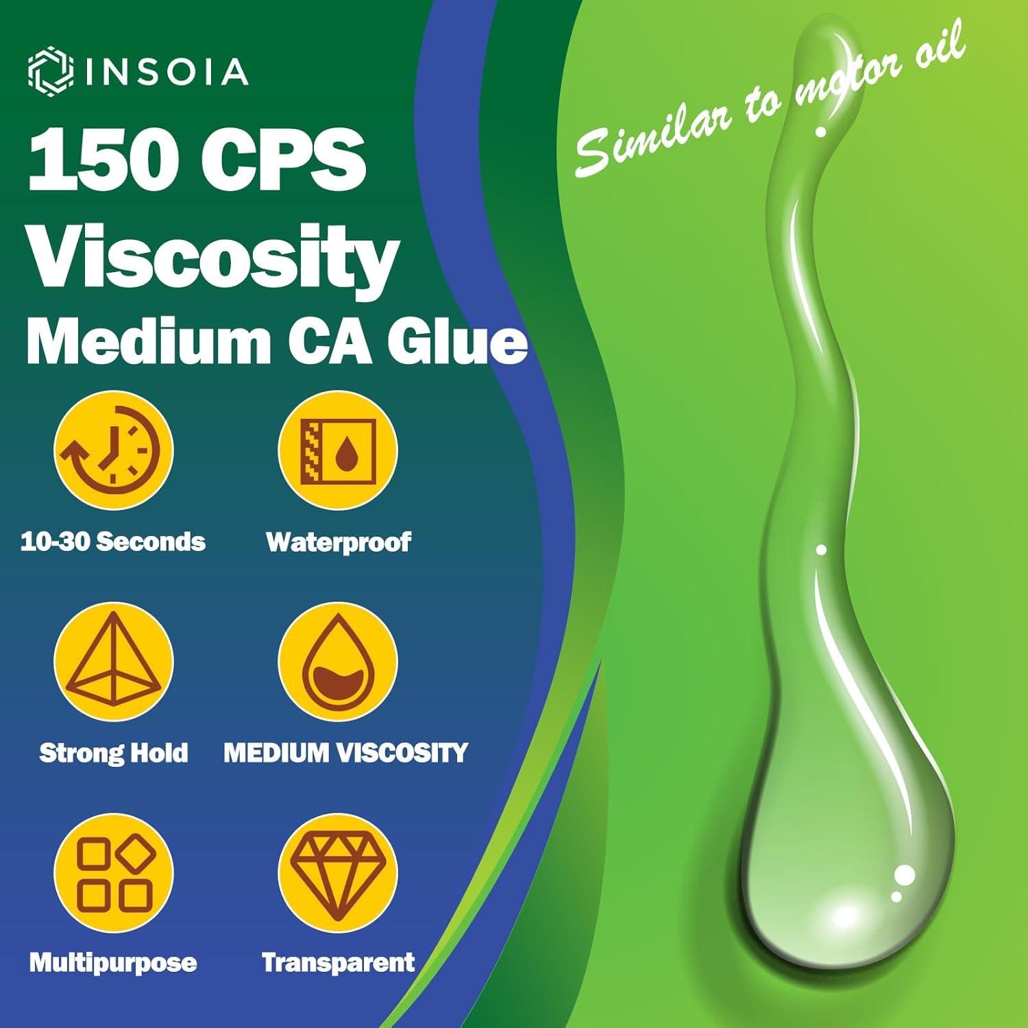 Pegamento CA Medio INSOIA 20g Adhesivo Cianoacrilato Rápido