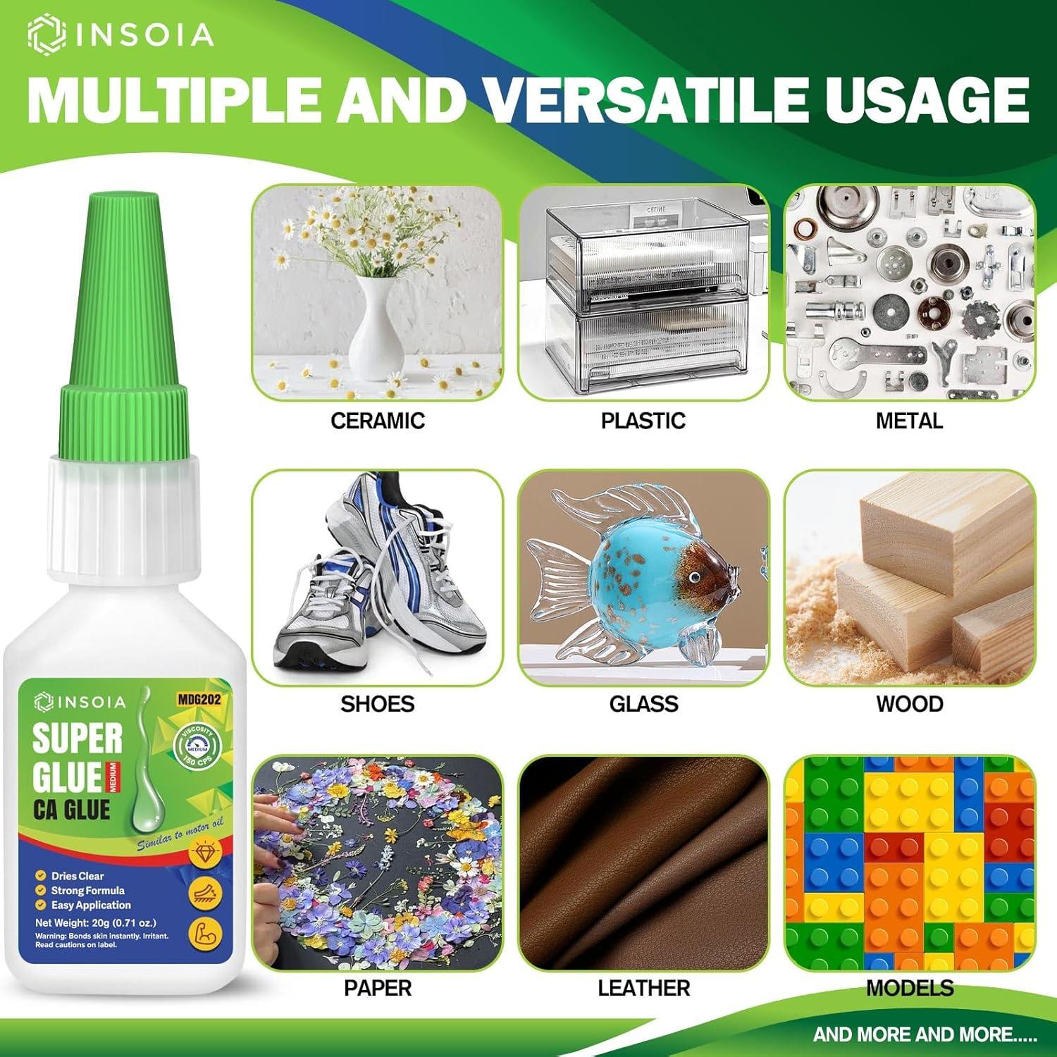 Pegamento CA Medio INSOIA 20g Adhesivo Cianoacrilato Rápido