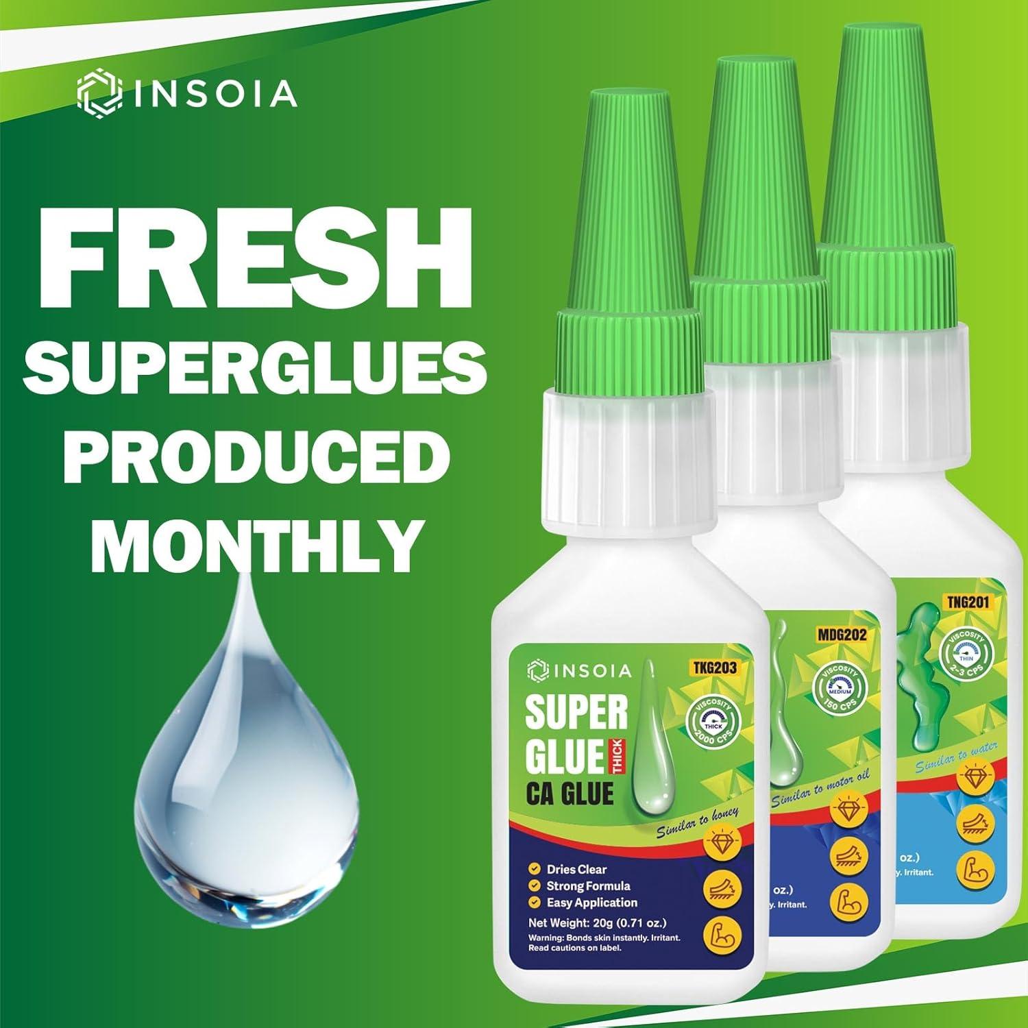 Pegamento CA Medio INSOIA 20g Adhesivo Cianoacrilato Rápido