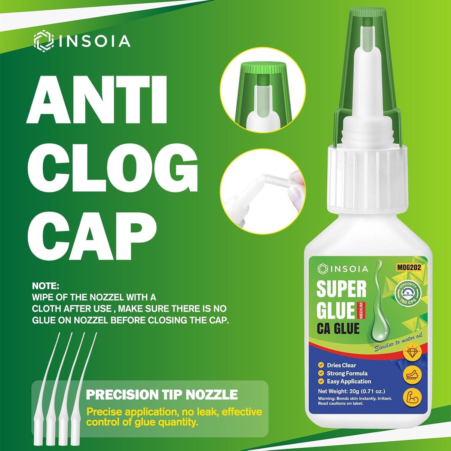 Pegamento CA Medio INSOIA 20g Adhesivo Cianoacrilato Rápido